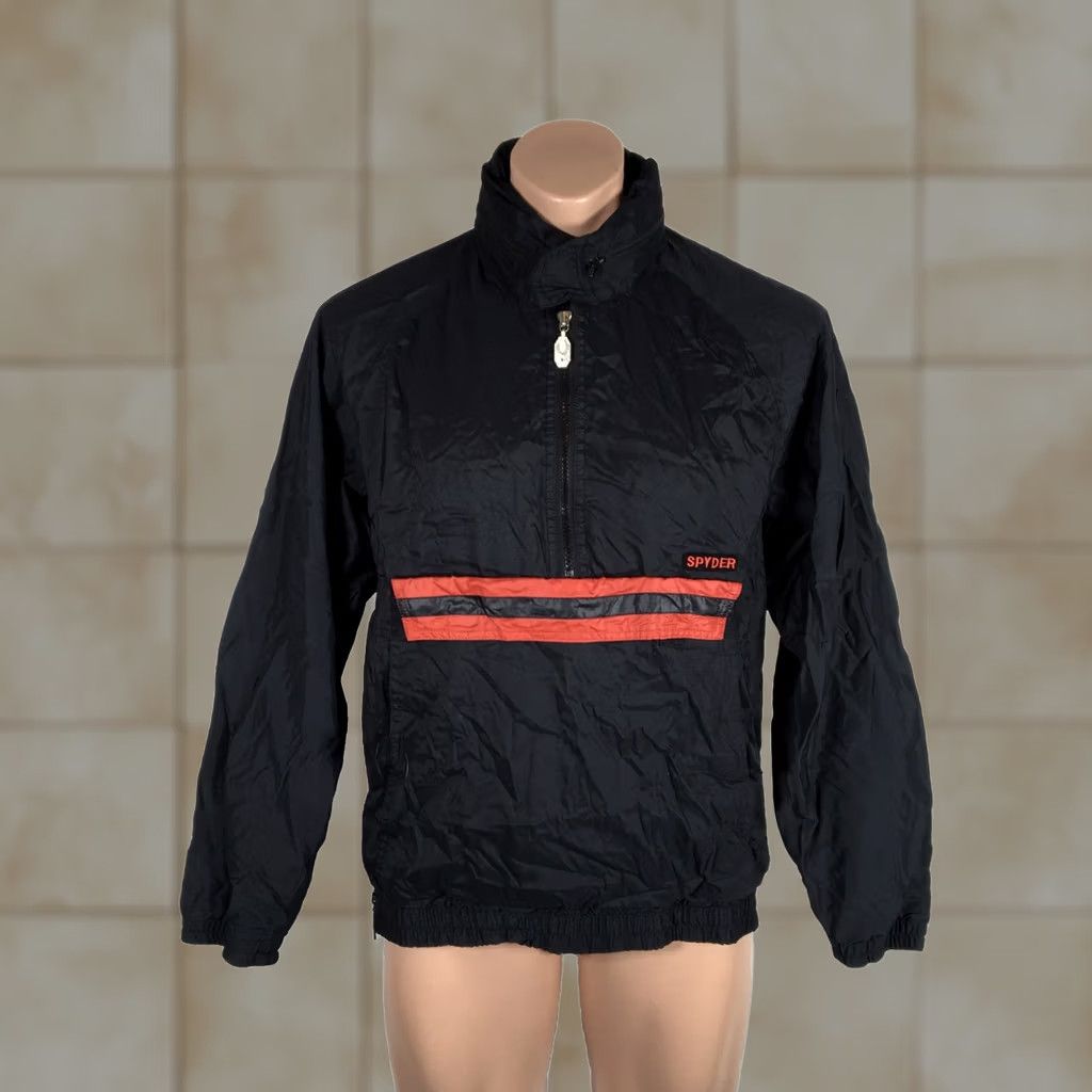 Spyder VINTAGE Spyder Activewear Jacket Men M Leather Black Red Motorcycle 80s 90s Size US M / EU 48-50 / 2 - 1 Thumbnail