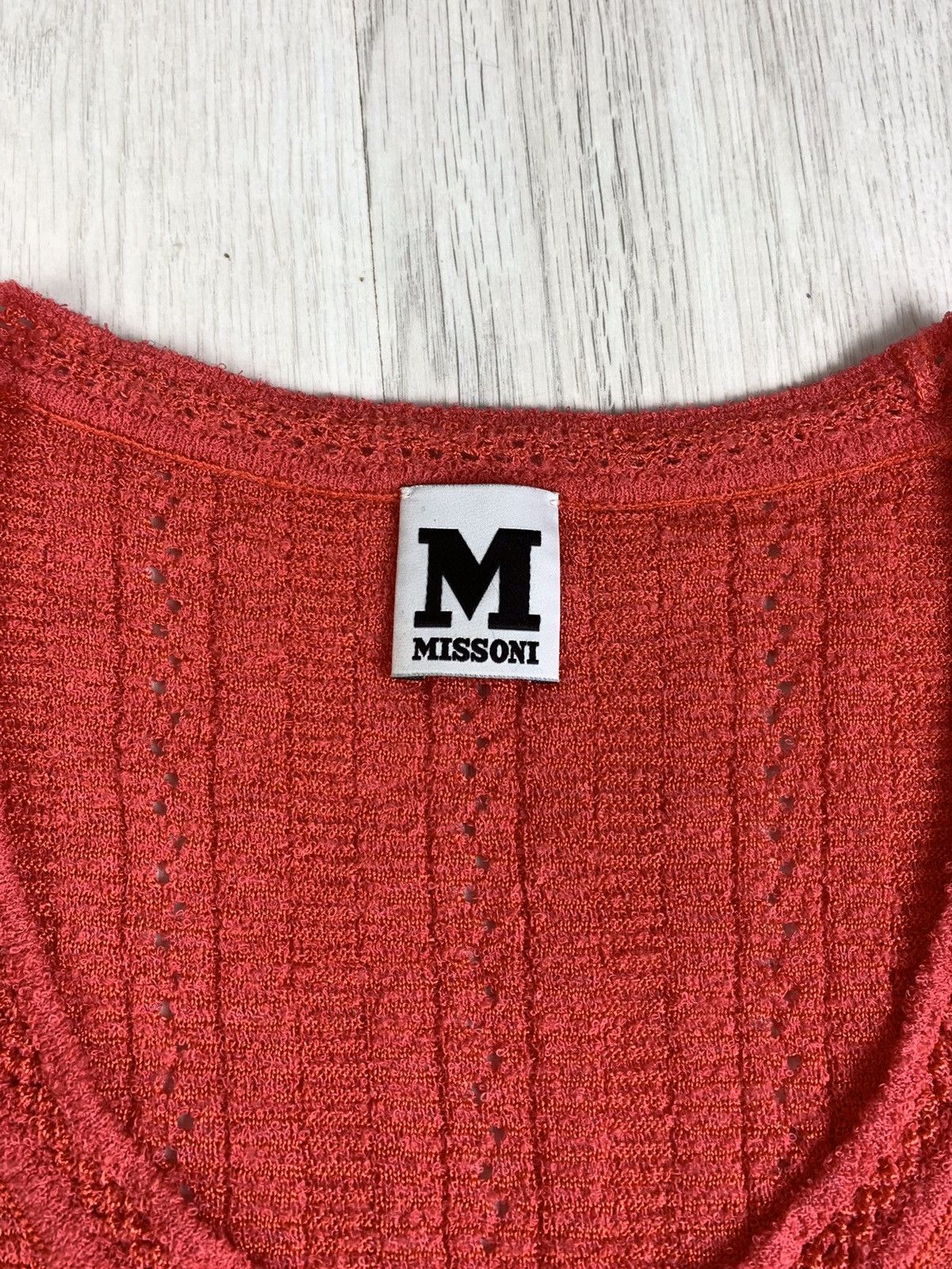 Missoni Missoni Womens Short Sleeve Coral Knit Dress Size S / US 4 / IT 40 - 6 Thumbnail