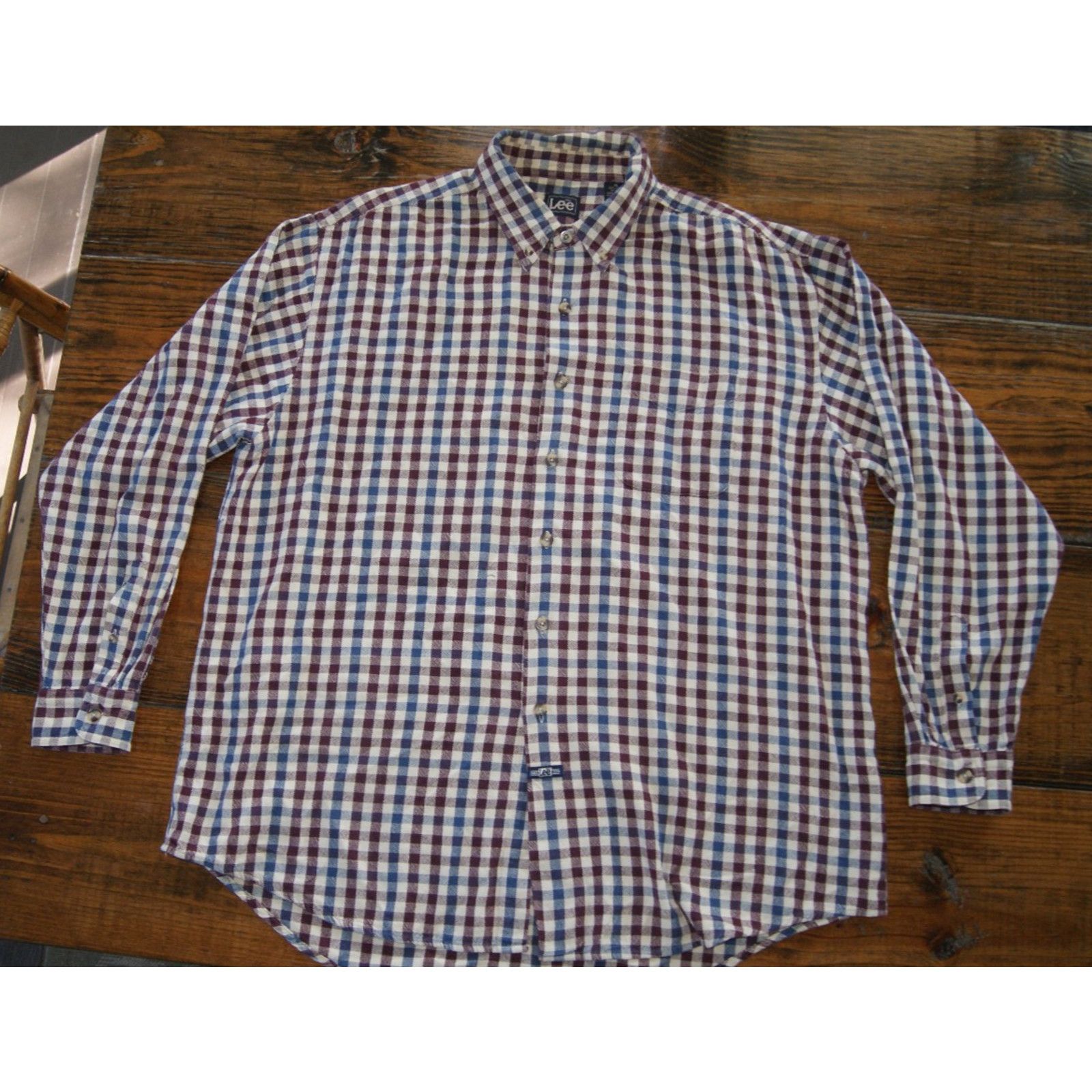 Lee VTG Y2K LEE Checkered Mens XL Long Sleeve Button Down Shirt Size US XL / EU 56 / 4 - 2 Thumbnail