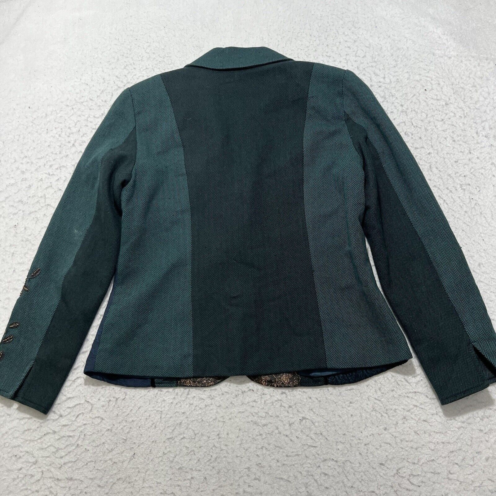 Coldwater Creek Coldwater Creek Teal Green Blazer Metallic Embroidery Jacket Size S / US 4 / IT 40 - 10 Thumbnail