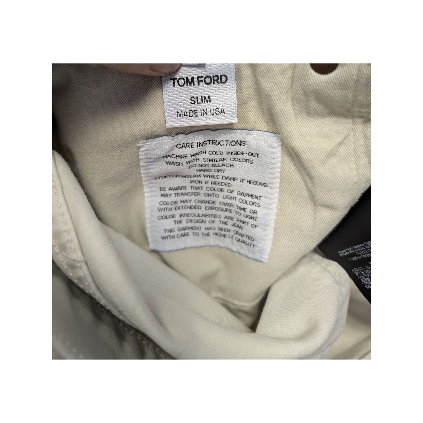 Tom Ford o1rshd1 Slim Fit Denim Jeans in Light Yellow 30 Size US 30 / EU 46 - 17 Thumbnail