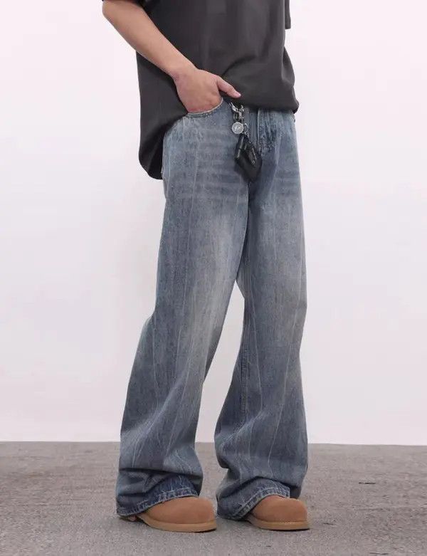 Japanese Brand VIBE baggy vintage washed casual jeans Size US 32 / EU 48 - 4 Thumbnail