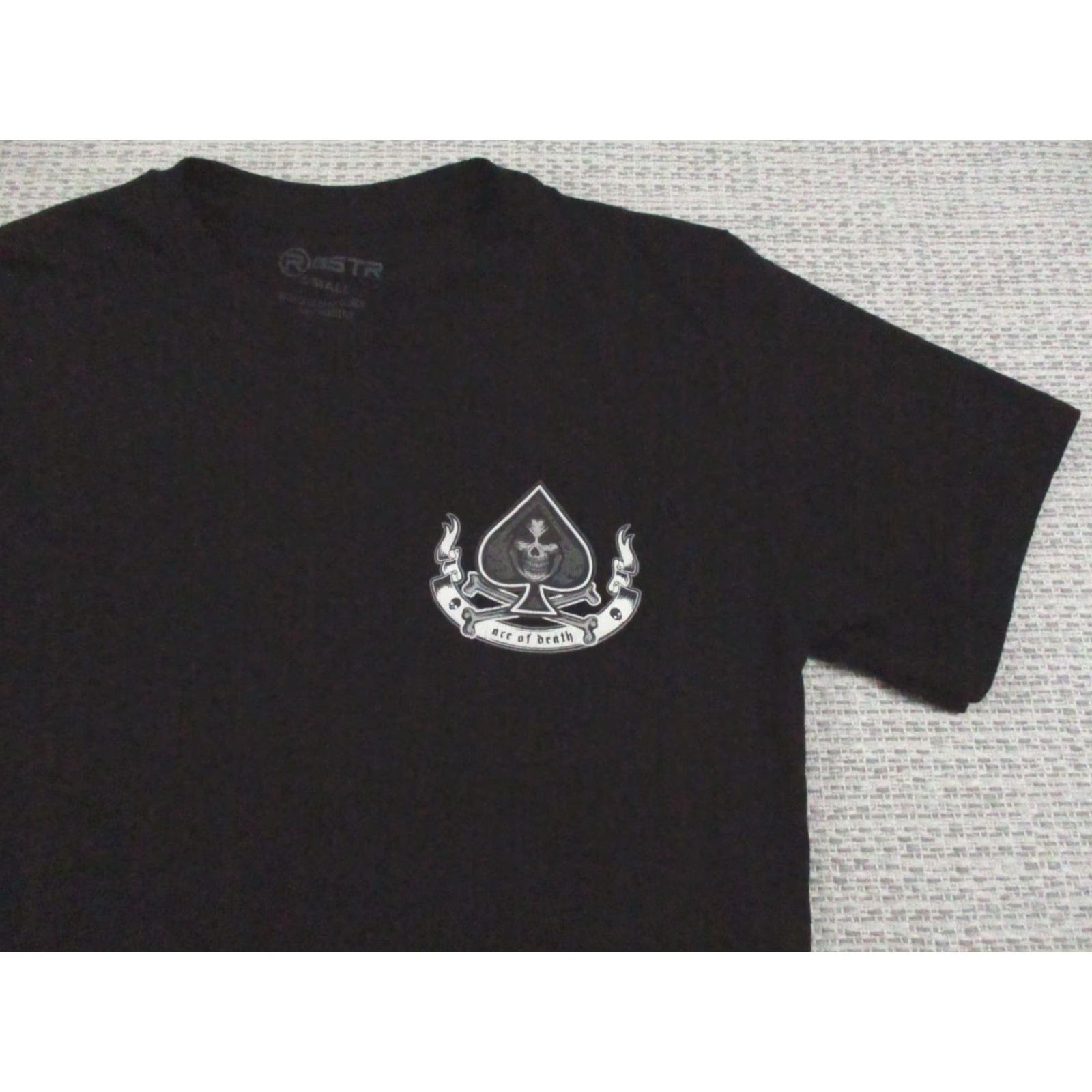 Vintage RGSTR Ace Of Death Shirt Mens Small Black Grim Reaper Spade Graphic Tee Size US S / EU 44-46 / 1 - 4 Thumbnail