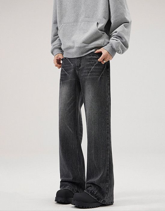 Japanese Brand Men's high street style cleanfit wide-leg flared jeans Size US 32 / EU 48 - 3 Thumbnail