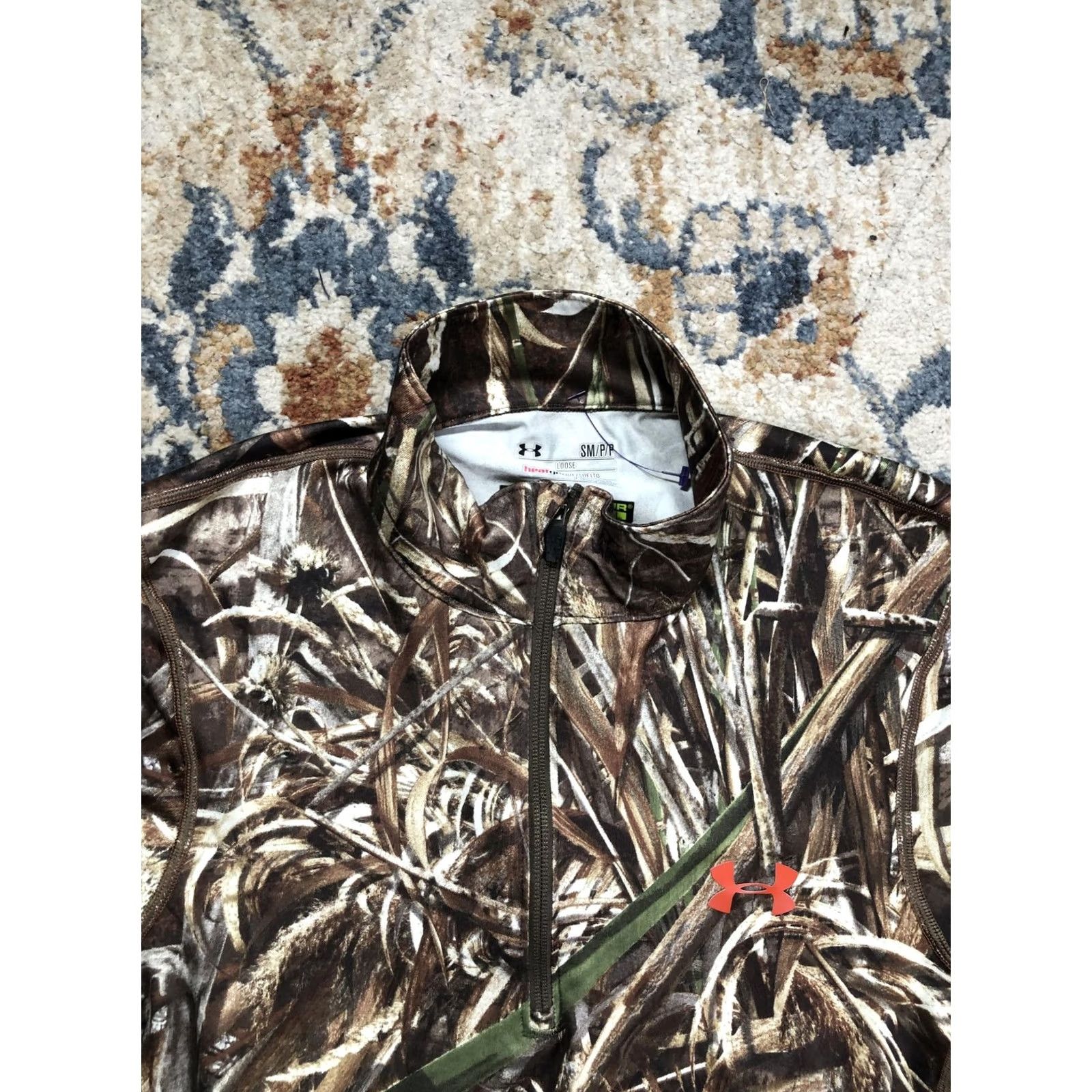 Under Armour Under Armour Shirt Mens Small Camouflage Long Sleeve 1/4 Zip Scent Control Hunting HeatGear Moisture Wicking Size US S / EU 44-46 / 1 - 2 Thumbnail