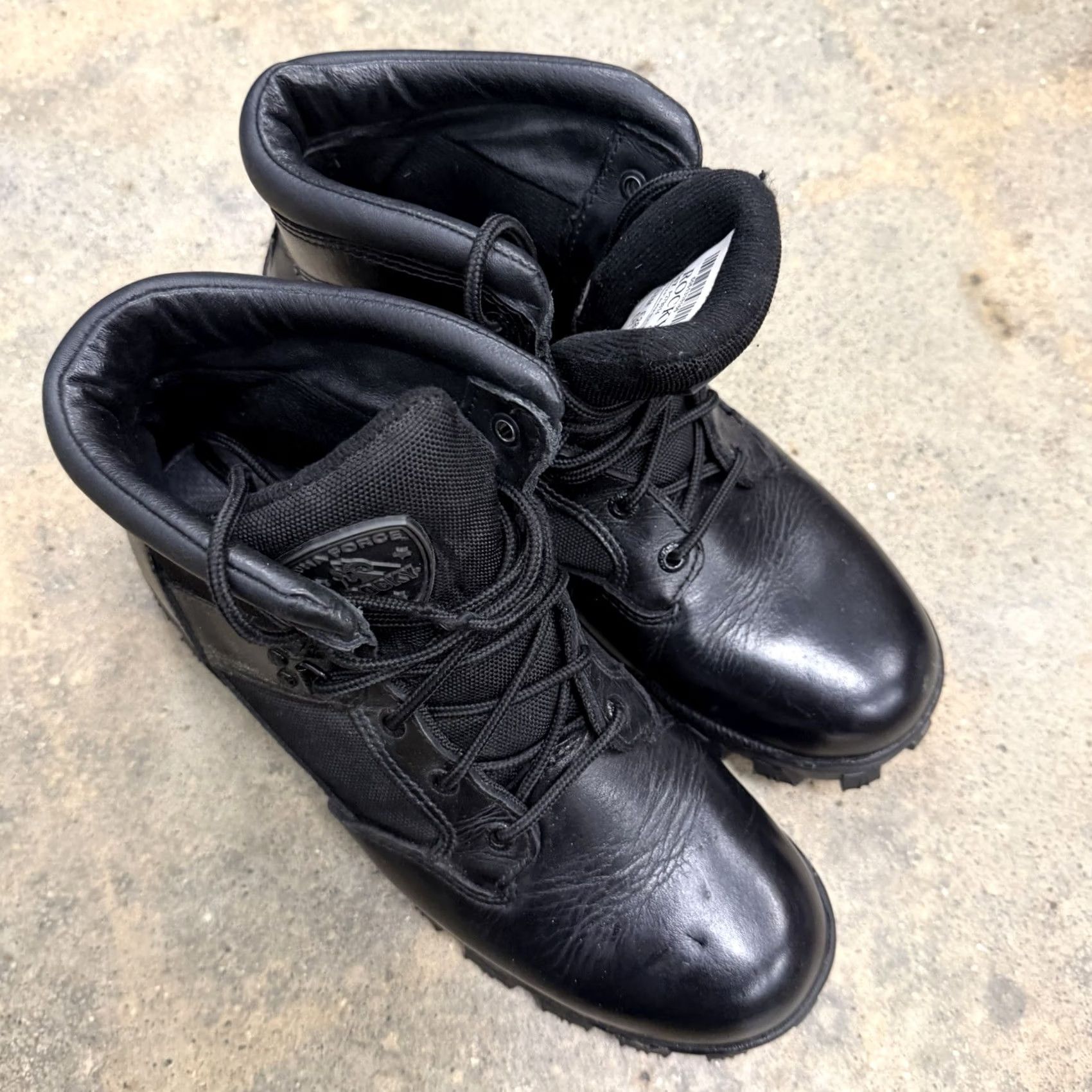 Vintage ROCKY 6" Alpha Force Composite Toe Boots Mens 9M Black Leather Waterproof Boot Leather Combat Ankle 9Mens Black RockY S2V Size US 9 / EU 42 - 3 Thumbnail