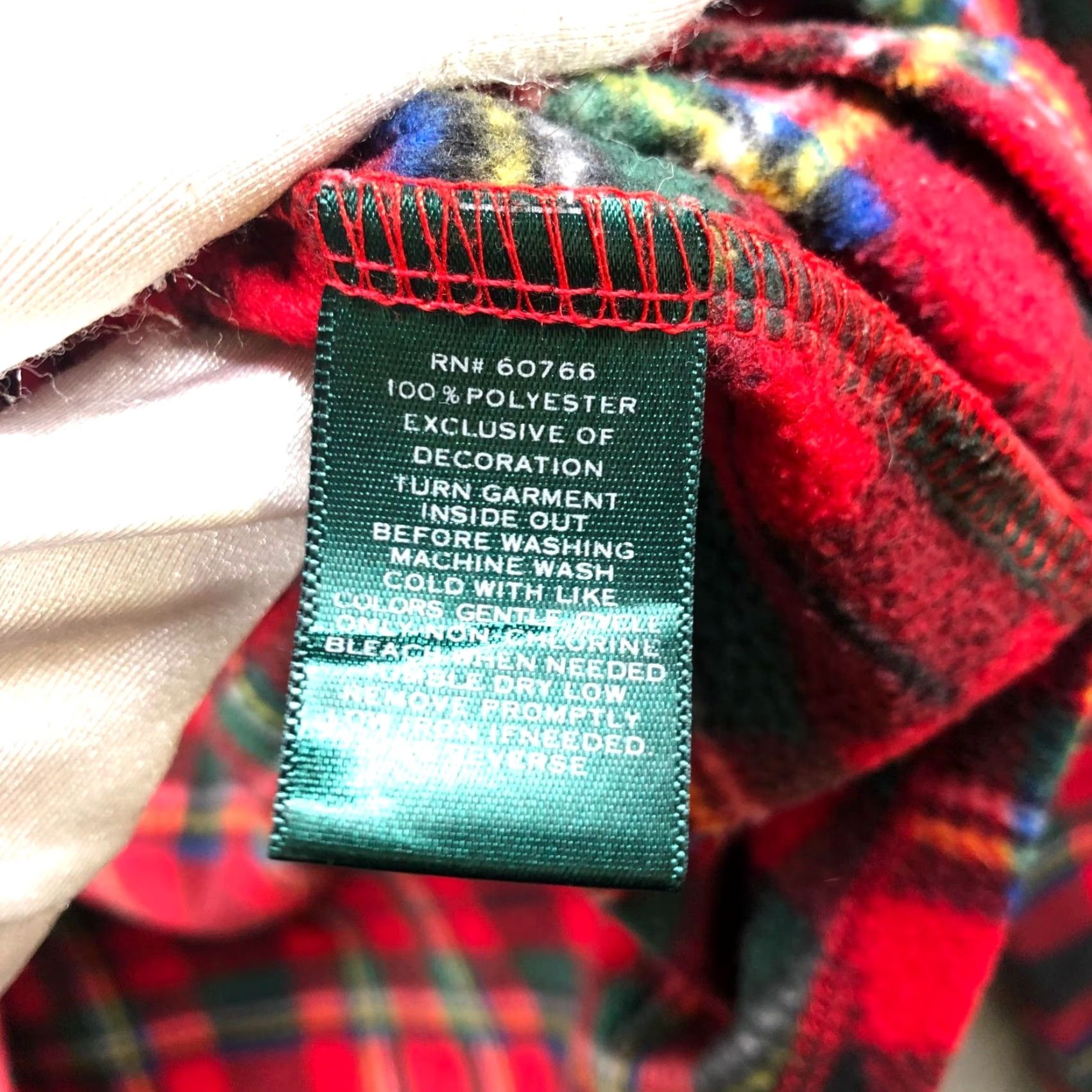 Ralph Lauren Lauren Ralph Lauren Fleece Pajama Shirt Womens L Red Scotch Plaid Crest Pocket Shirt Size L / US 10 / IT 46 - 7 Thumbnail