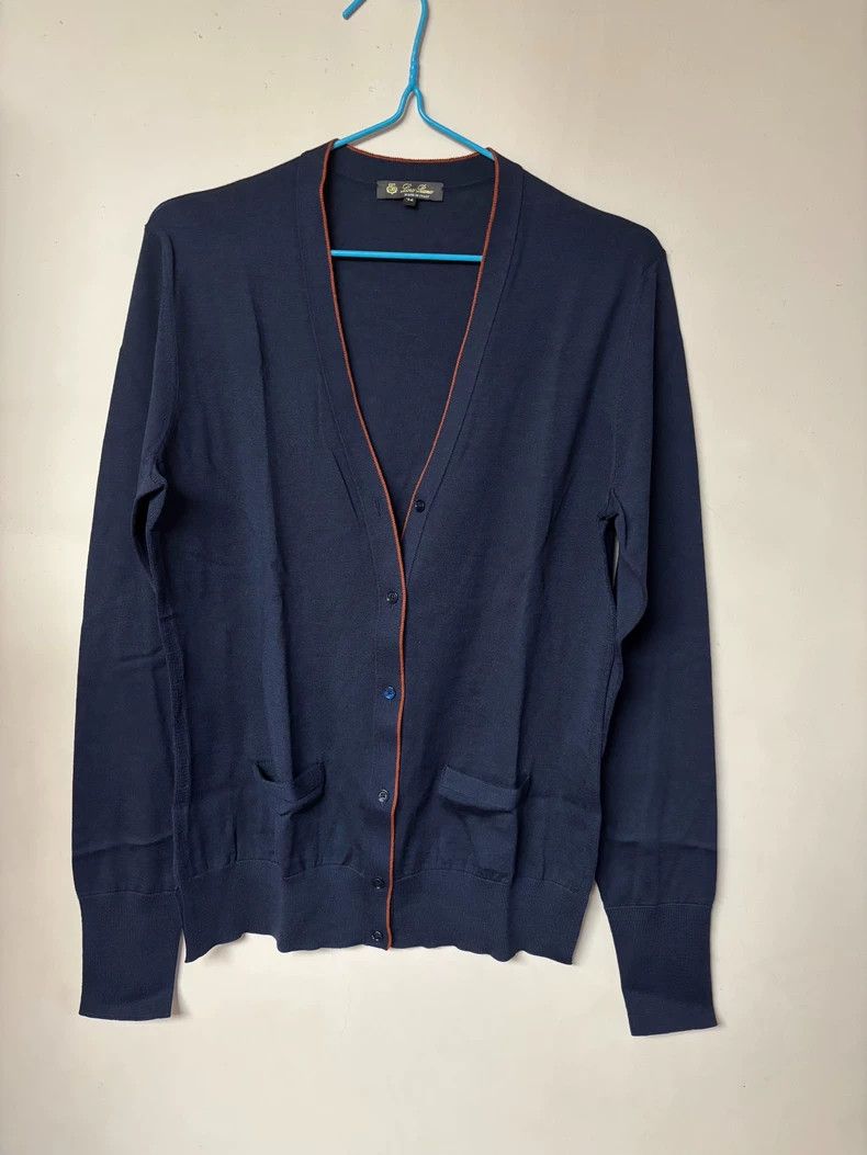 Loro Piana LORO PIANA Wool knit casual cardigan sweater Size L / US 10 / IT 46 - 1 Thumbnail