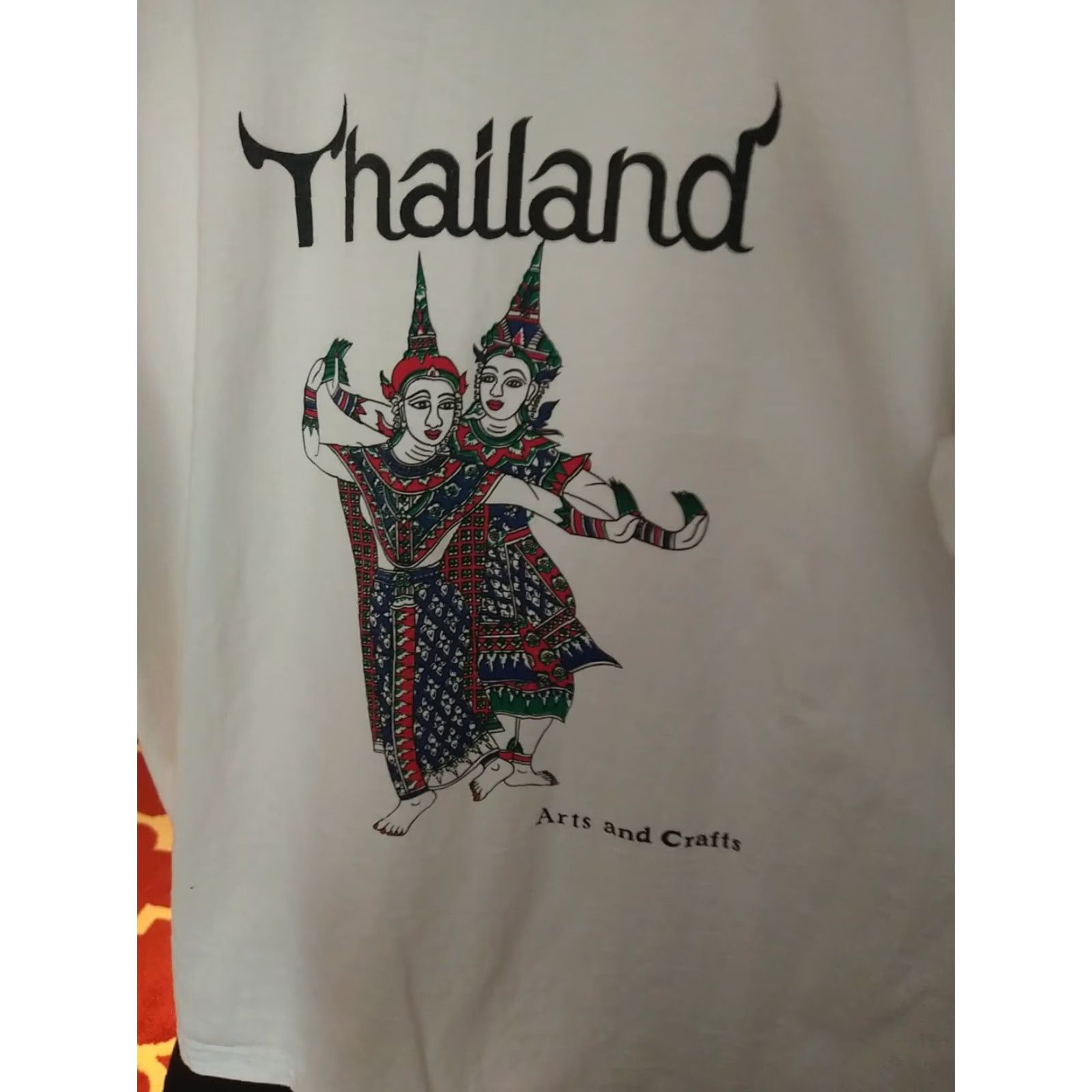 Vintage Travel Thailand Arts And Crafts T-shirt L White Men Art Nice Print Made in Thailand Size US L / EU 52-54 / 3 - 4 Thumbnail