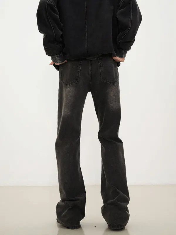 Japanese Brand Yuri American retro all-match straight cleanfit flared jeans Size US 34 / EU 50 - 4 Thumbnail