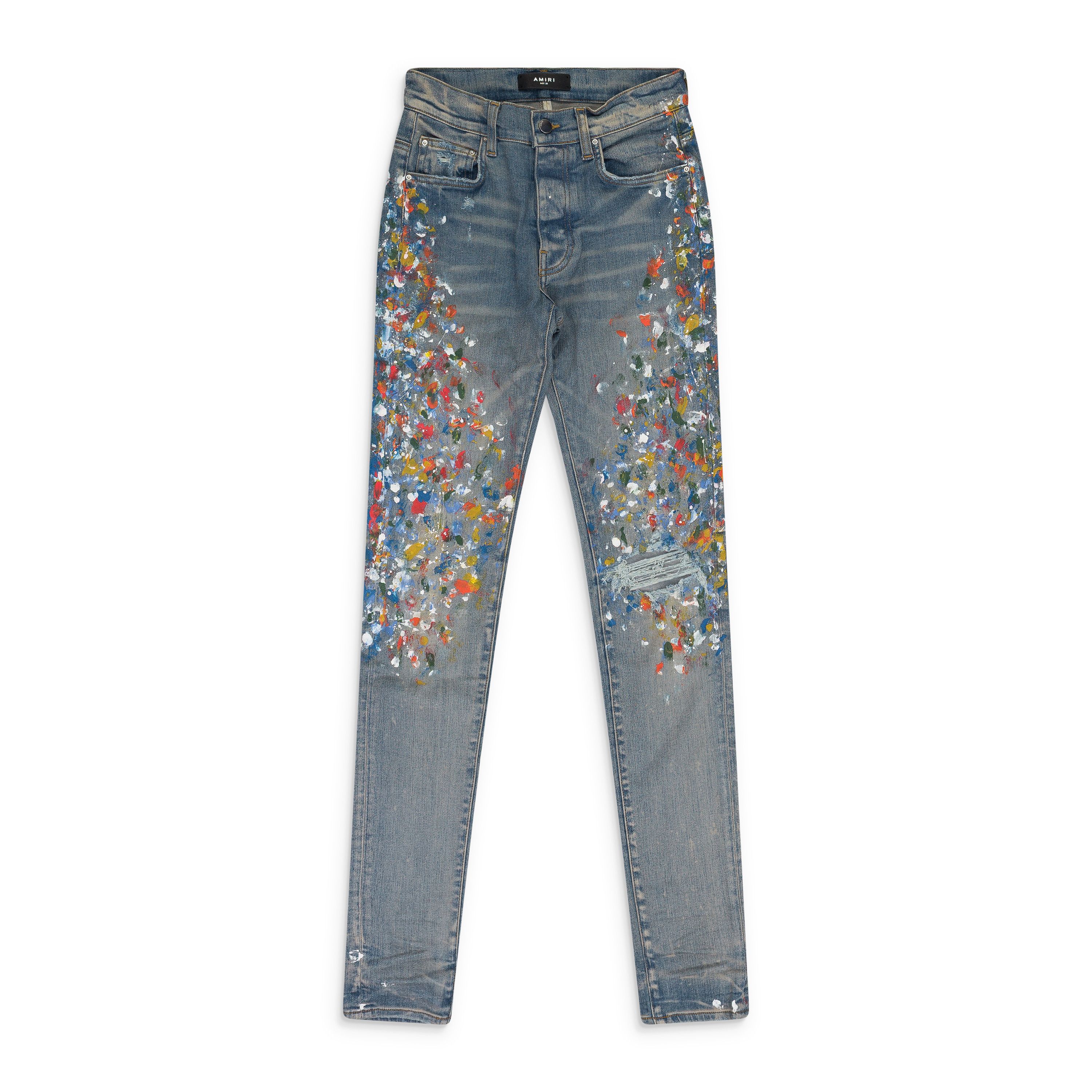 Amiri Amiri Blue Painter Skinny Jeans SIZE 36 Size US 36 / EU 52 - 1 Thumbnail