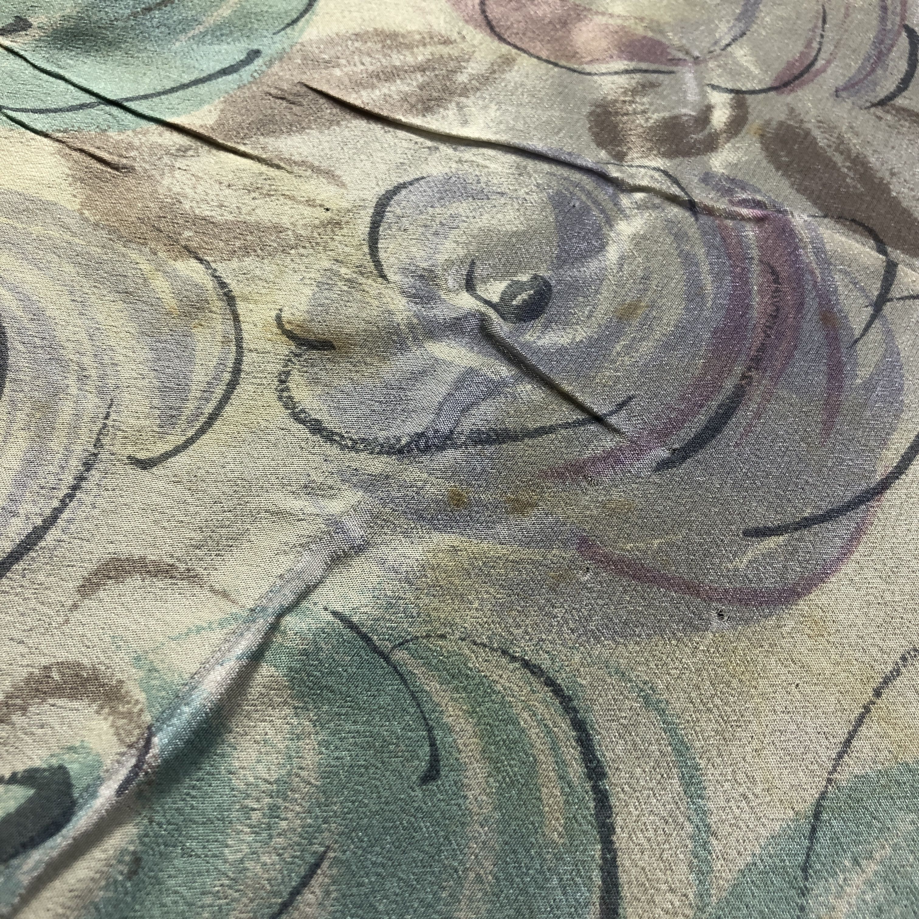 TED LAPIDUS Ted Lapidus Floral Hand Rolled Silk Scarf M1046 Size ONE SIZE - 14 Thumbnail