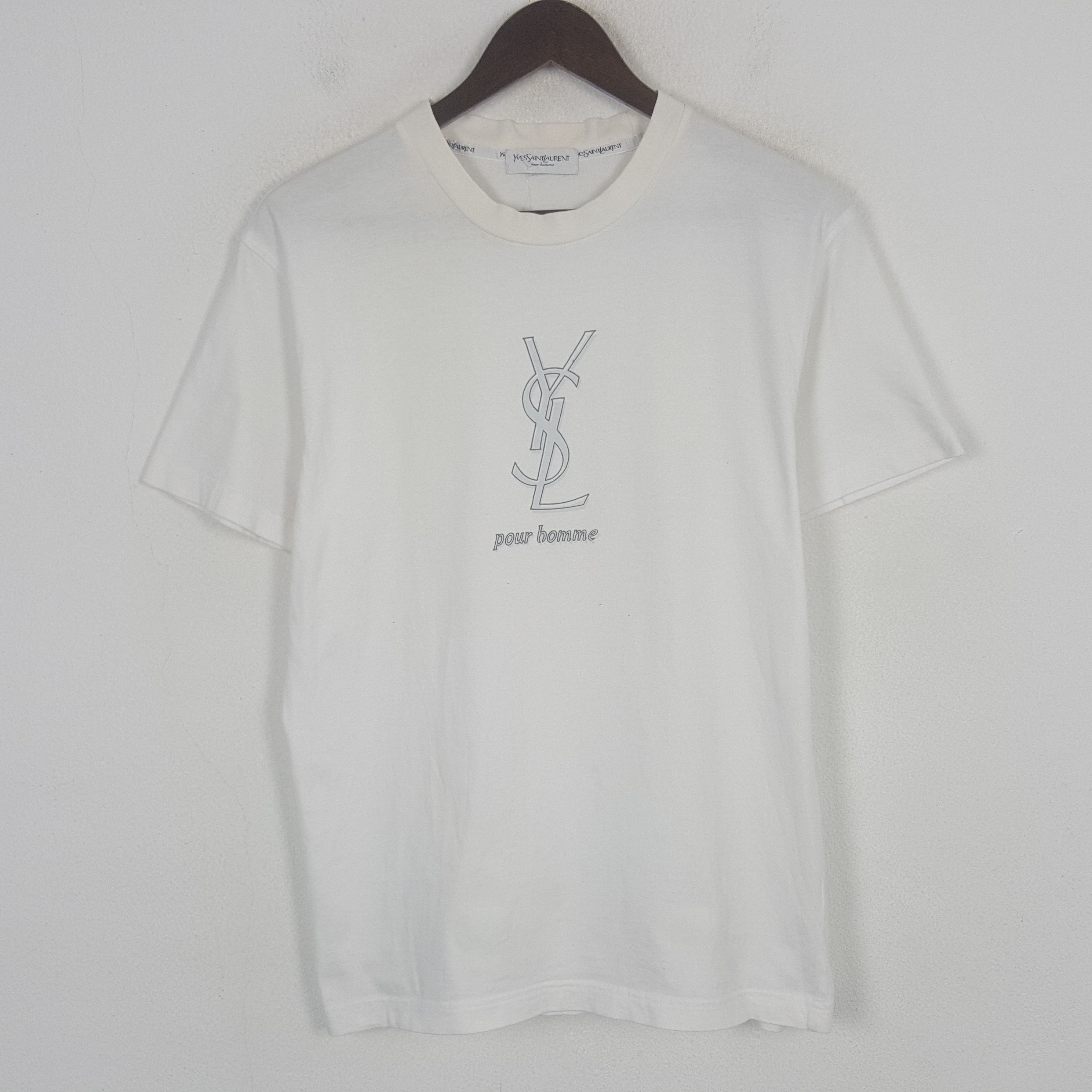 Yves Saint Laurent Vintage Yves Saint Laurent Pour Homme Tshirt Size US M / EU 48-50 / 2 - 1 Thumbnail