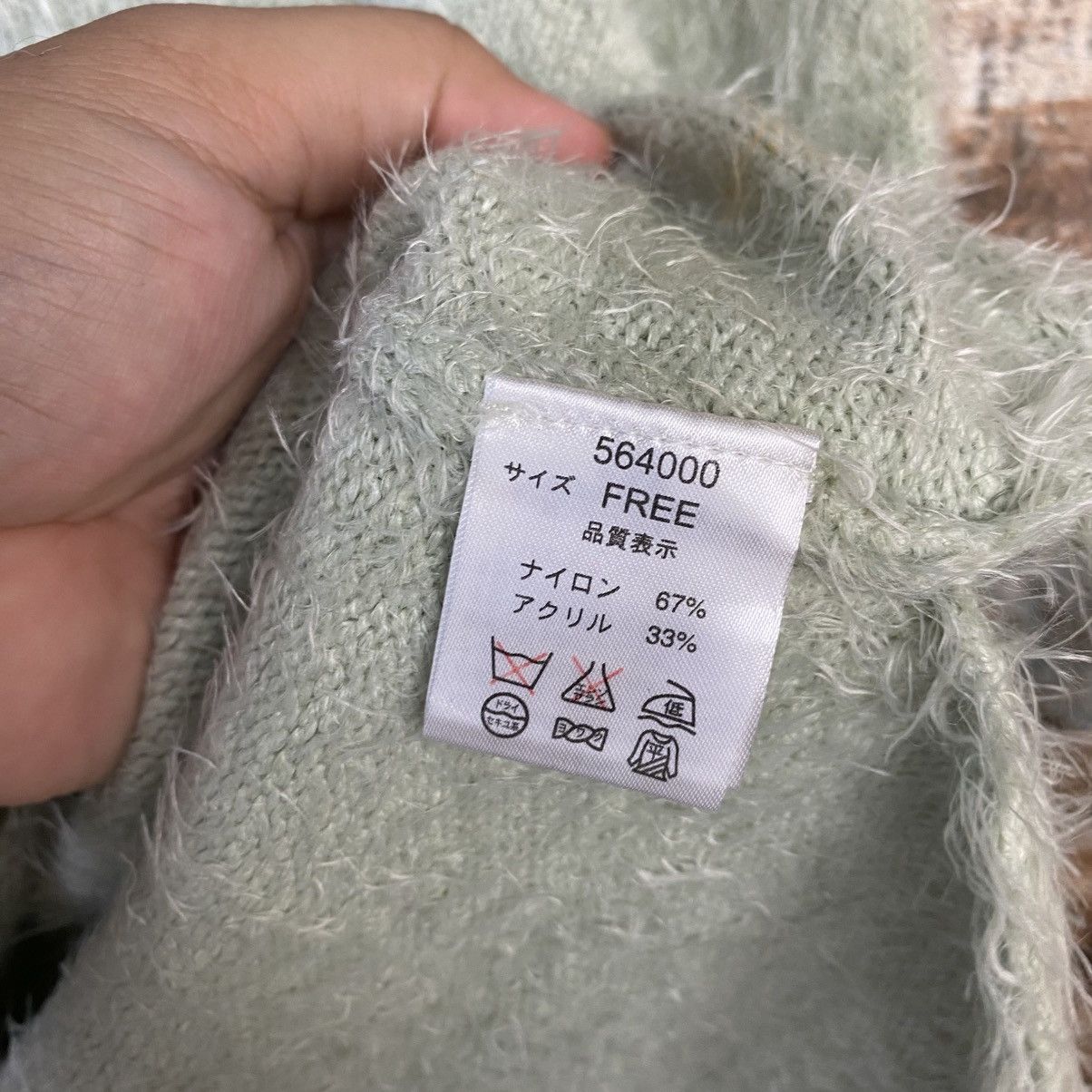Japanese Brand D Bou Jeloud faded Light Green shaggy Mohair Knitwear#c1046 Size M / US 6-8 / IT 42-44 - 10 Thumbnail