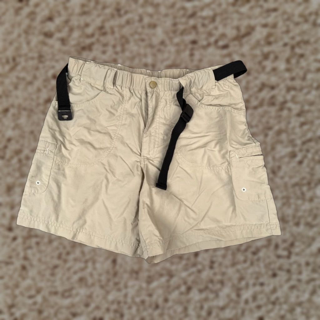 Vintage Columbia Shorts Womens 6 Beige Cargo Belted 100% Nylon Hiking Camping 30x6 Size 28" / US 6 / IT 42 - 1 Thumbnail