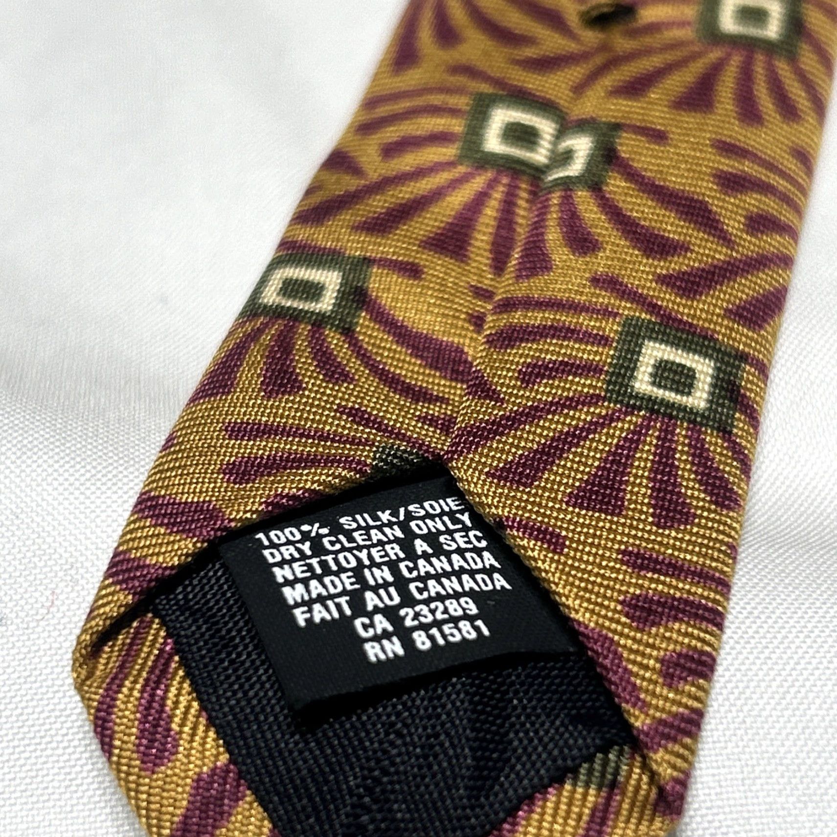 Vintage VINTAGE Burke & Boswell Silk Tie Mens Abstract Geometric Necktie Made in Canada 3.75"W Size ONE SIZE - 5 Thumbnail