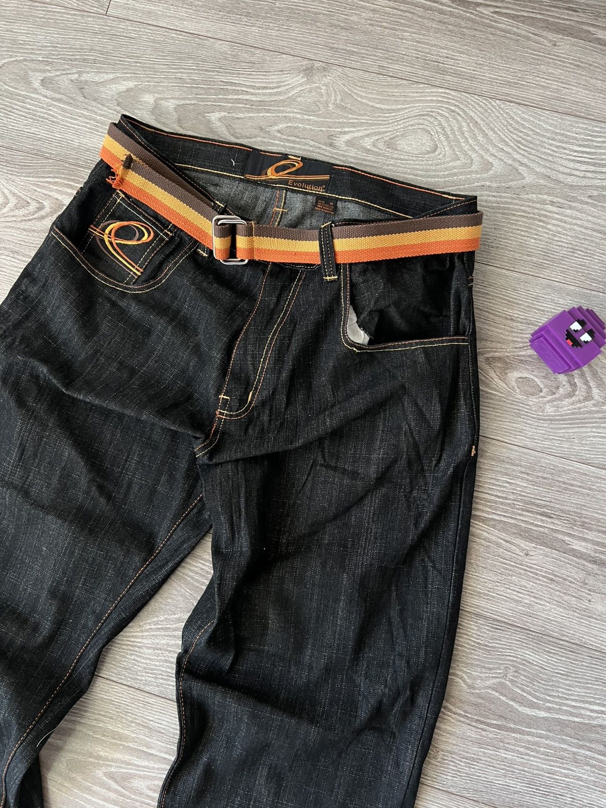 Other Evolution in Design Rap Y2k Men’s Embroidered Logo OG Jeans Size US 36 / EU 52 - 3 Thumbnail
