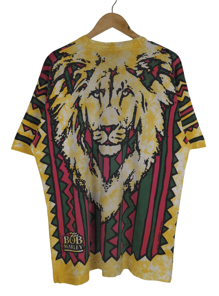 Band Tees Vintage 1994 Bob Marley T-Shirt Rasta Liquid Blue Distressed Size US XL / EU 56 / 4 - 2 Thumbnail