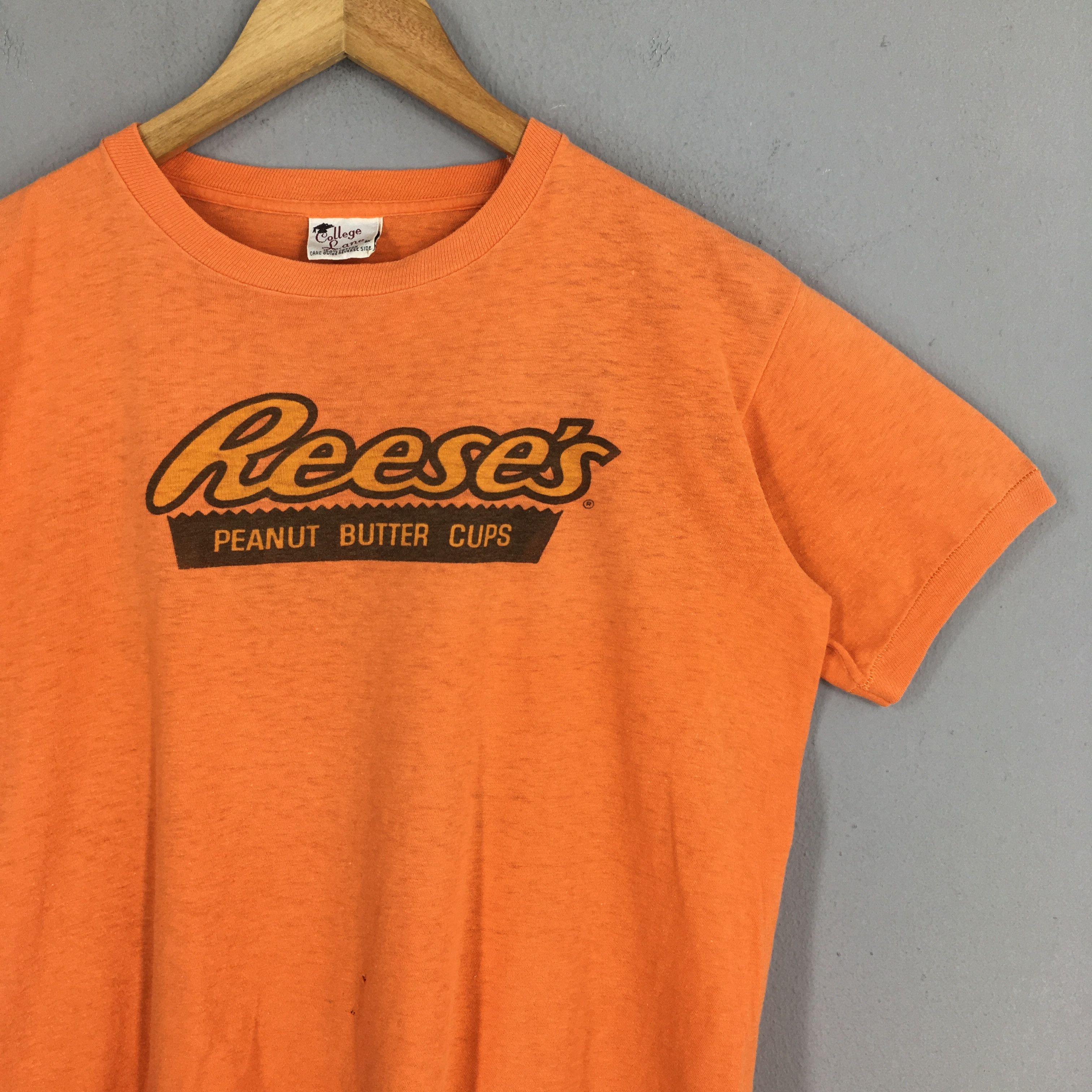 Russell Athletic Vintage 80s Reese's Peanut Butter Cups Orange Tshirt Large Size US L / EU 52-54 / 3 - 2 Thumbnail