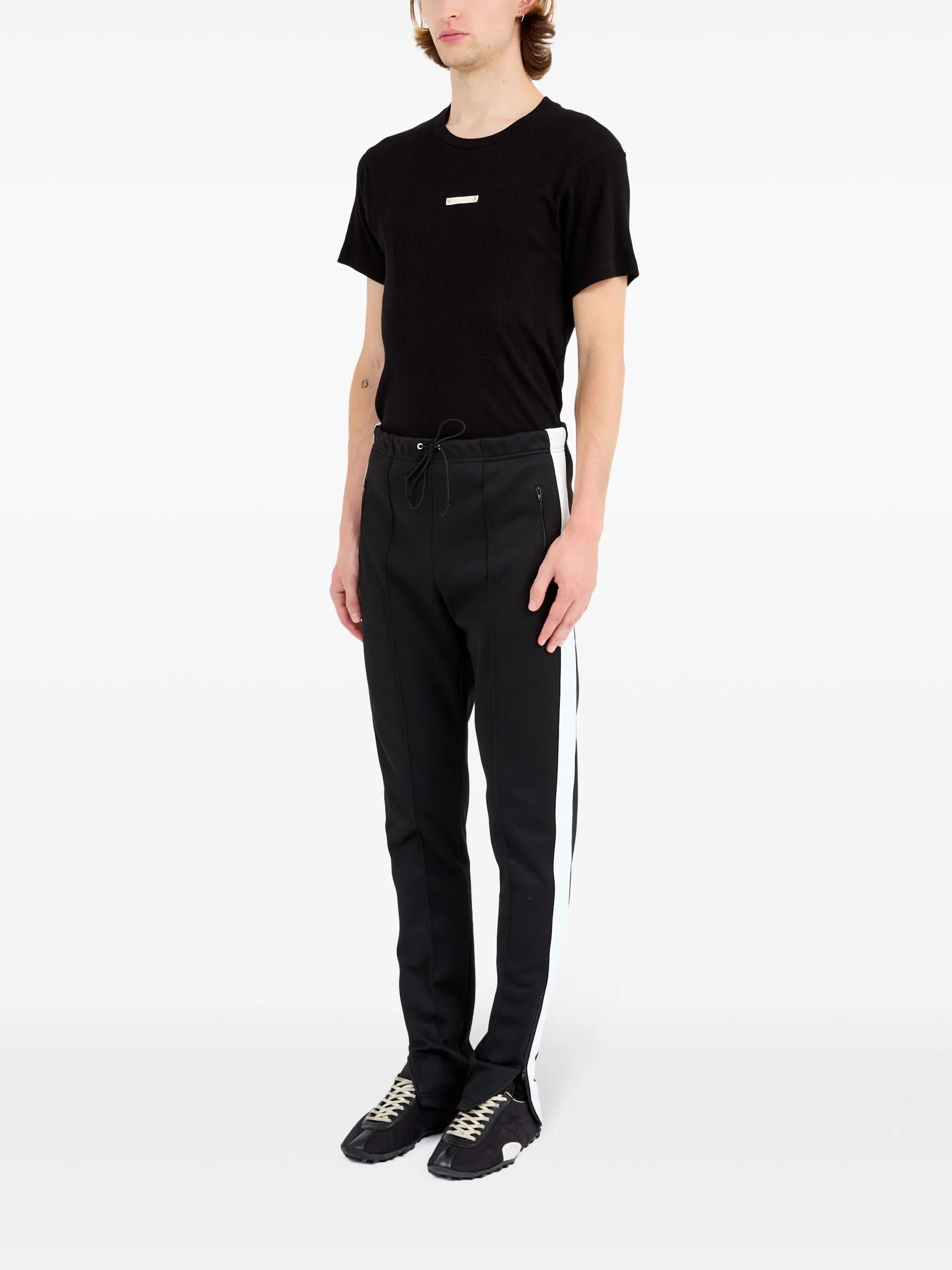 Maison Margiela o1w1db10126 Four Stitch Logo Track Pant in Black Size US 32 / EU 48 - 6 Thumbnail