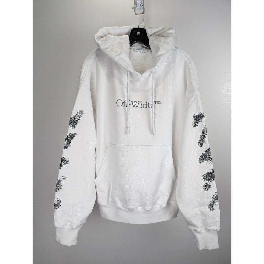 Off-White o1rshd1 Diags Bit Book Skate Hoodie in White/Black Size US M / EU 48-50 / 2 - 1 Thumbnail