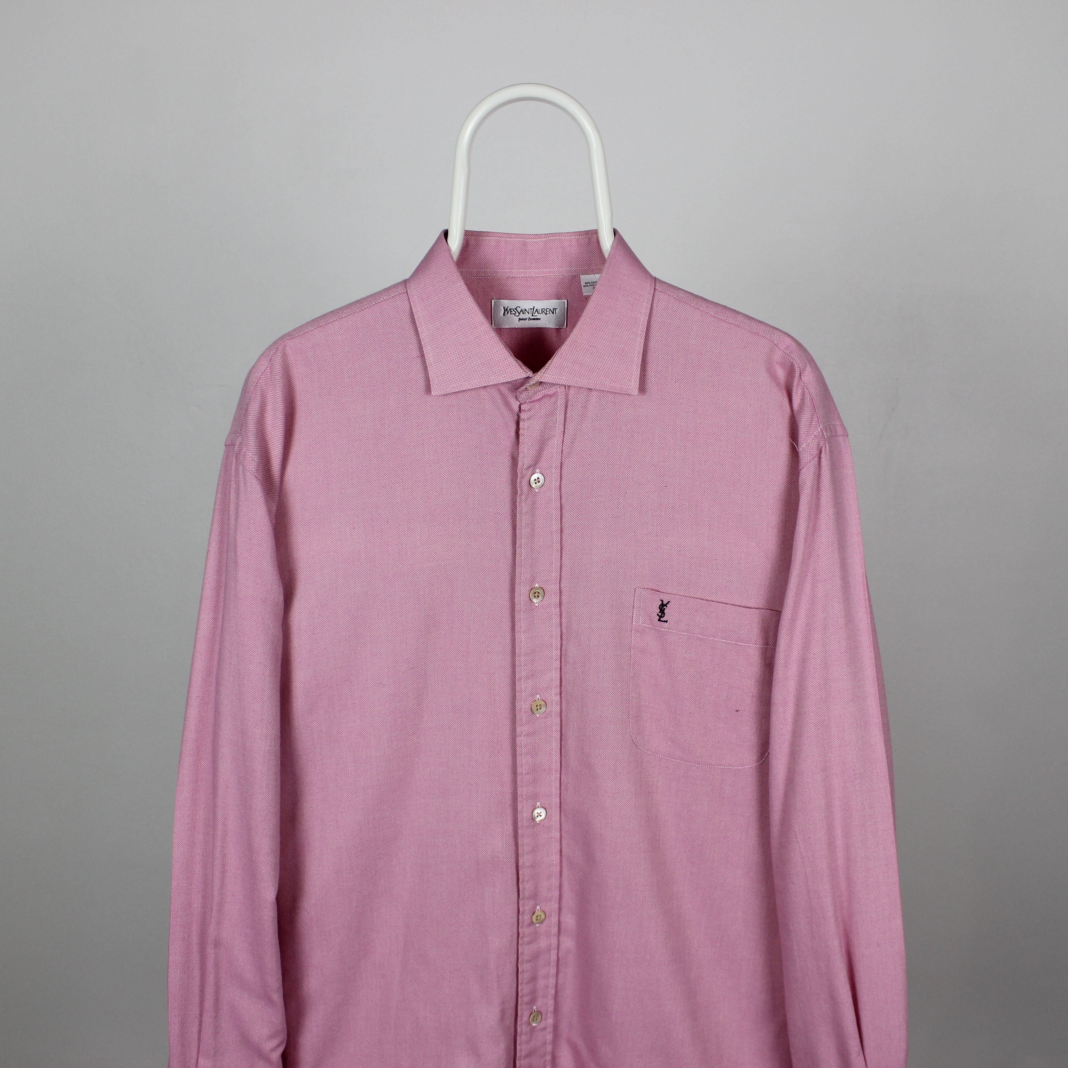 Yves Saint Laurent Yves Saint Laurent shirt button ups 43 17 PINK ysl Size US XL / EU 56 / 4 - 3 Thumbnail