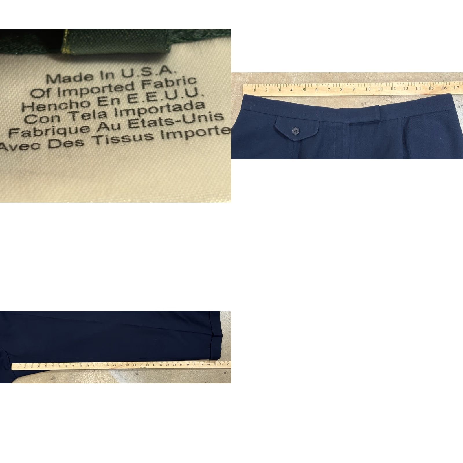 Ralph Lauren VINTAGE Lauren Ralph Lauren Wide Leg Pants Women’s 14W Plus Navy Worsted Wool Lined USA Size 36" / US 14 / IT 50 - 8 Thumbnail