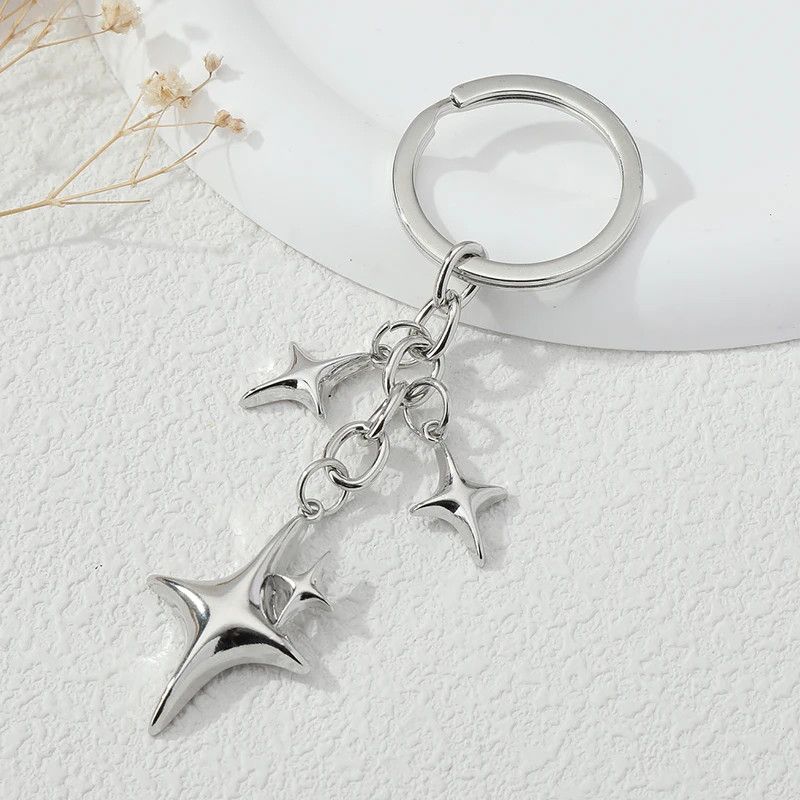 Jewelry Keychains Star Moon Metal Key Size ONE SIZE - 1 Thumbnail