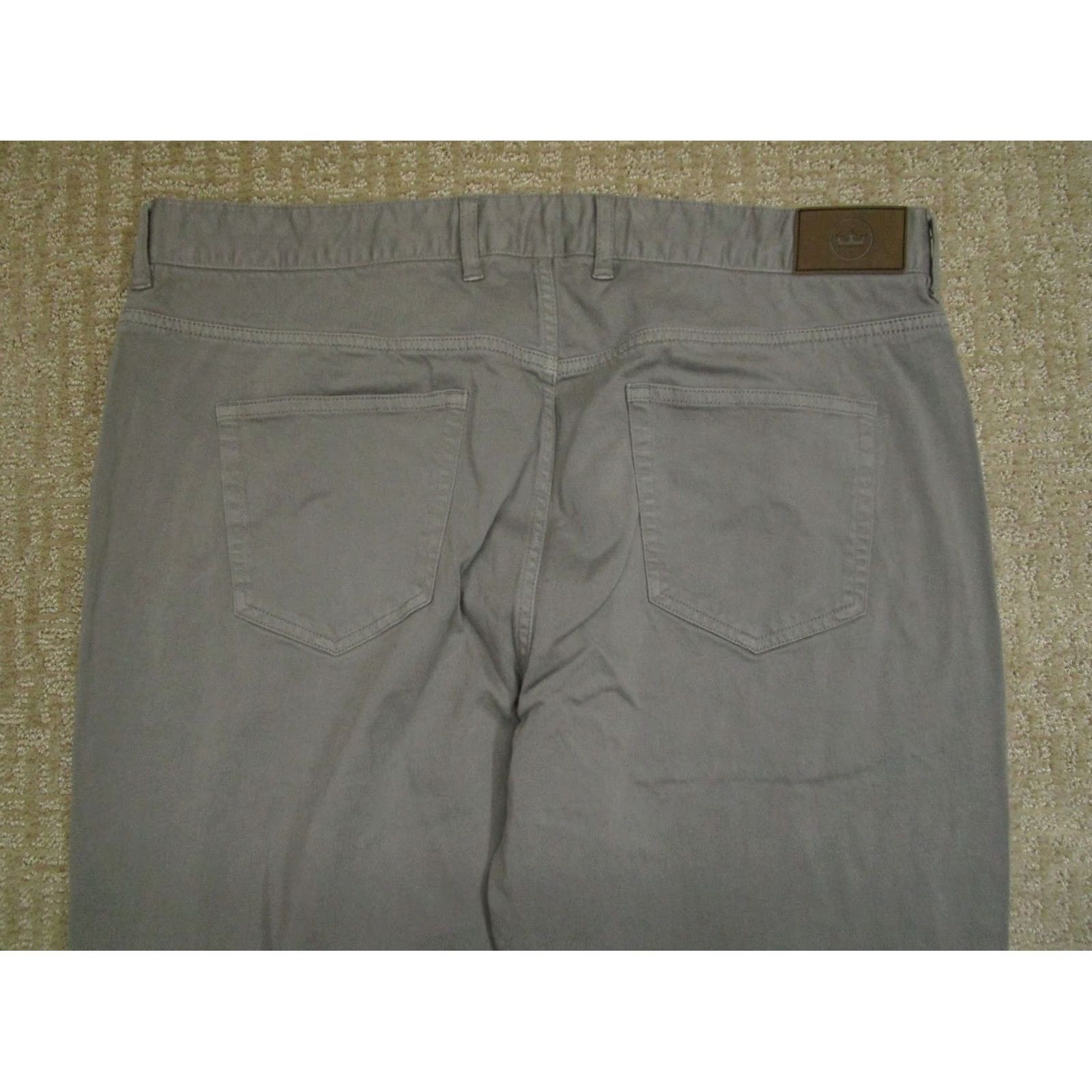 Peter Millar Peter Millar Pants Men 38x30 Gray Chino Golf Casual Comfort 5-Pocket Logo Relaxed Straight Pants Mens Size US 38 / EU 54 - 4 Thumbnail