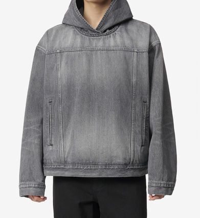 Balenciaga pull-over jacket organic japanese denim eco black Size US XL / EU 56 / 4 - 1 Thumbnail
