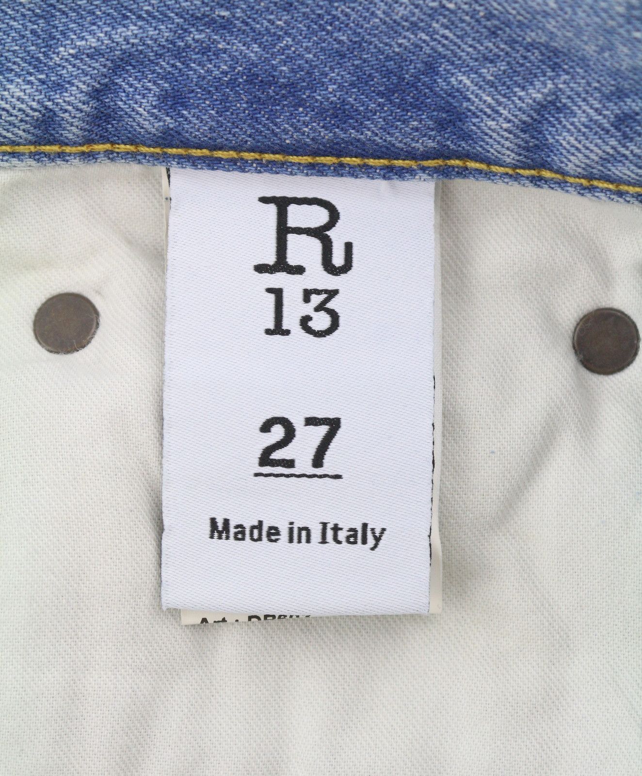 R13 X-BF 27 Merrin Blue Washed Low Rise PF25 Jeans 87206 Size 27" / US 4 / IT 40 - 8 Thumbnail