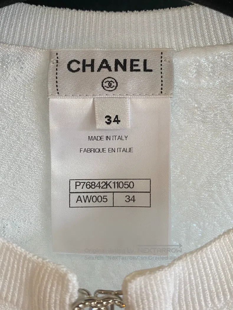 Chanel Chanel 24-year-old white knitted cardigan coat Size XXS / US 00 / IT 34 - 3 Thumbnail
