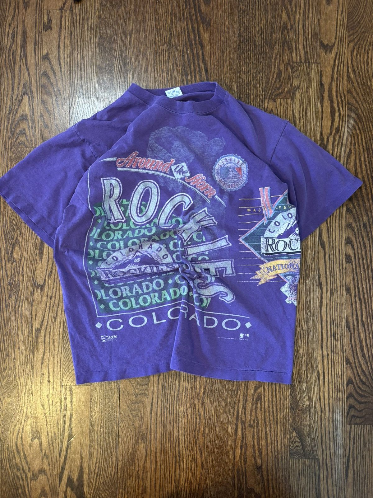 Salem Sportswear Vintage 90s Rockies Tee Size US L / EU 52-54 / 3 - 1 Thumbnail