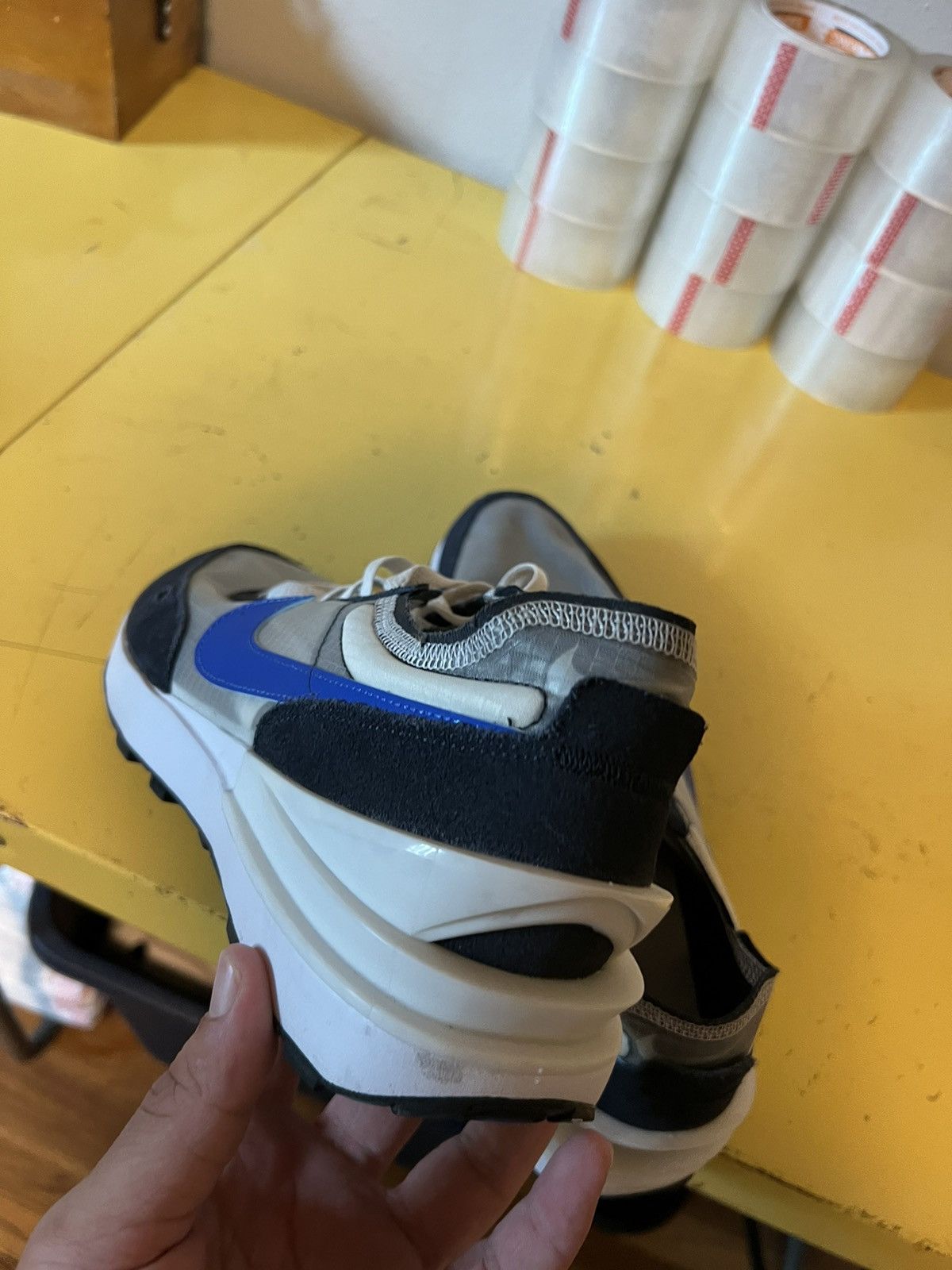 Nike Nike Waffle One GS 'Phantom Hyper Royal 2022 Sz 11.5 Size US 11.5 / EU 44-45 - 8 Thumbnail