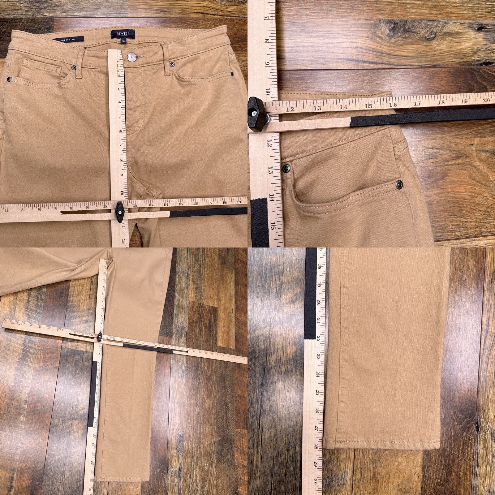 NYDJ NYDJ Jeans Womens 10 Slim Mid Rise Stretch 5-Pocket Denim Brown City Nydj Sheri Size 32" / US 10 / IT 46 - 8 Thumbnail
