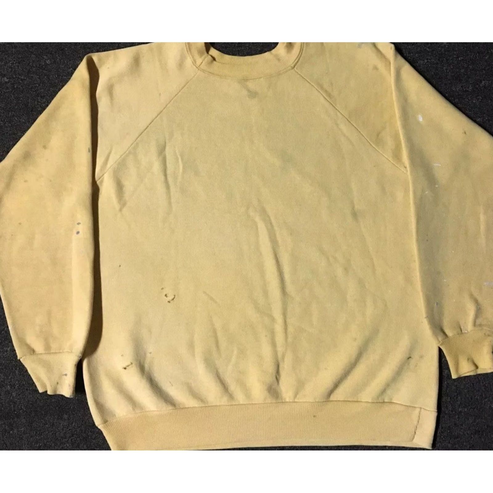 Quiksilver Vintage 80s Surf Thrashed Distress Sweatshirt XS Yellow - Striped - Quiksilver Size US XS / EU 42 / 0 - 2 Thumbnail