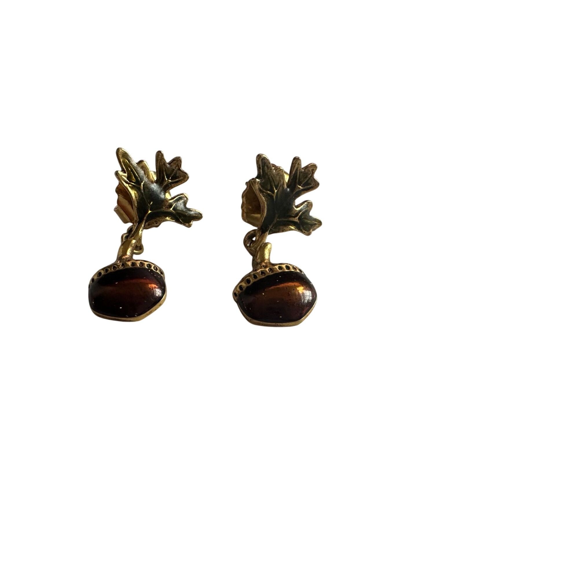 Other Vintage AVON Acorn and Leaf Gold Tone Dangle Drop Earrings Size ONE SIZE - 6 Thumbnail
