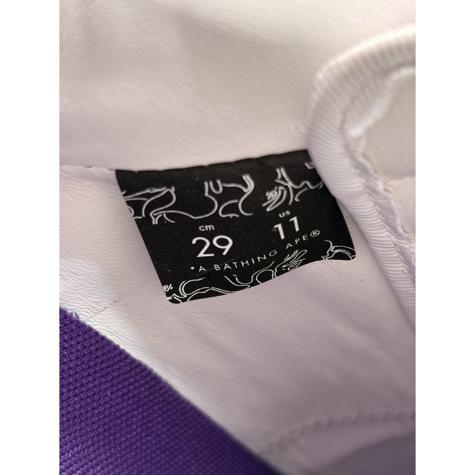 Bape A BATHING APE BAPE PURPLE SNEAKERS 11M WITH BOX Size US 11 / EU 44 - 5 Thumbnail