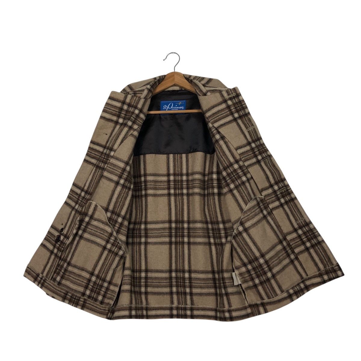 Japanese Brand 📌Vtg Wool Jacket Tartan Design St. Passimon Issey Miyake Size US L / EU 52-54 / 3 - 14 Thumbnail