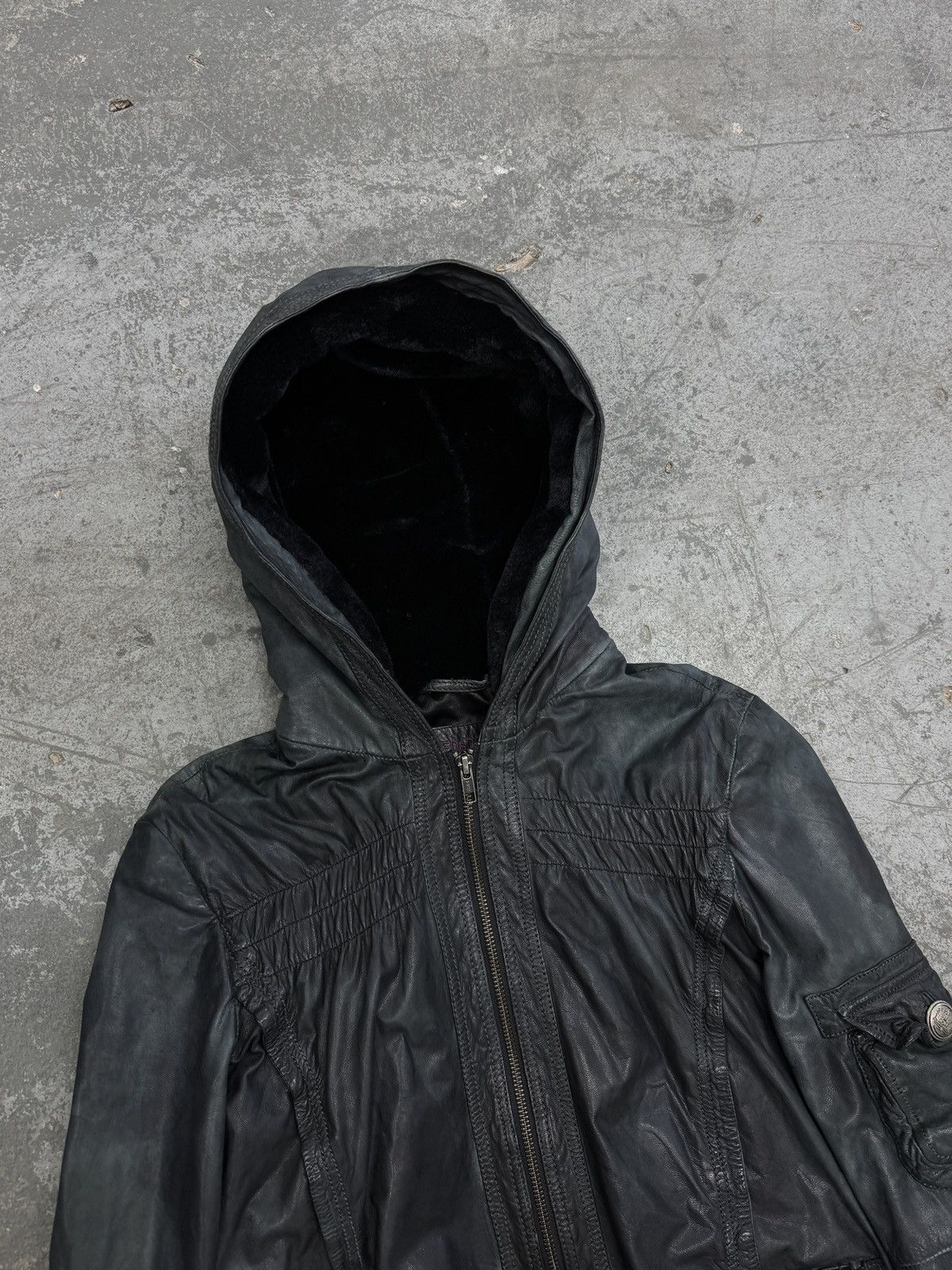Japanese Brand Vintage Real Leather Avant Garde y2k Jacket Size M / US 6-8 / IT 42-44 - 6 Thumbnail