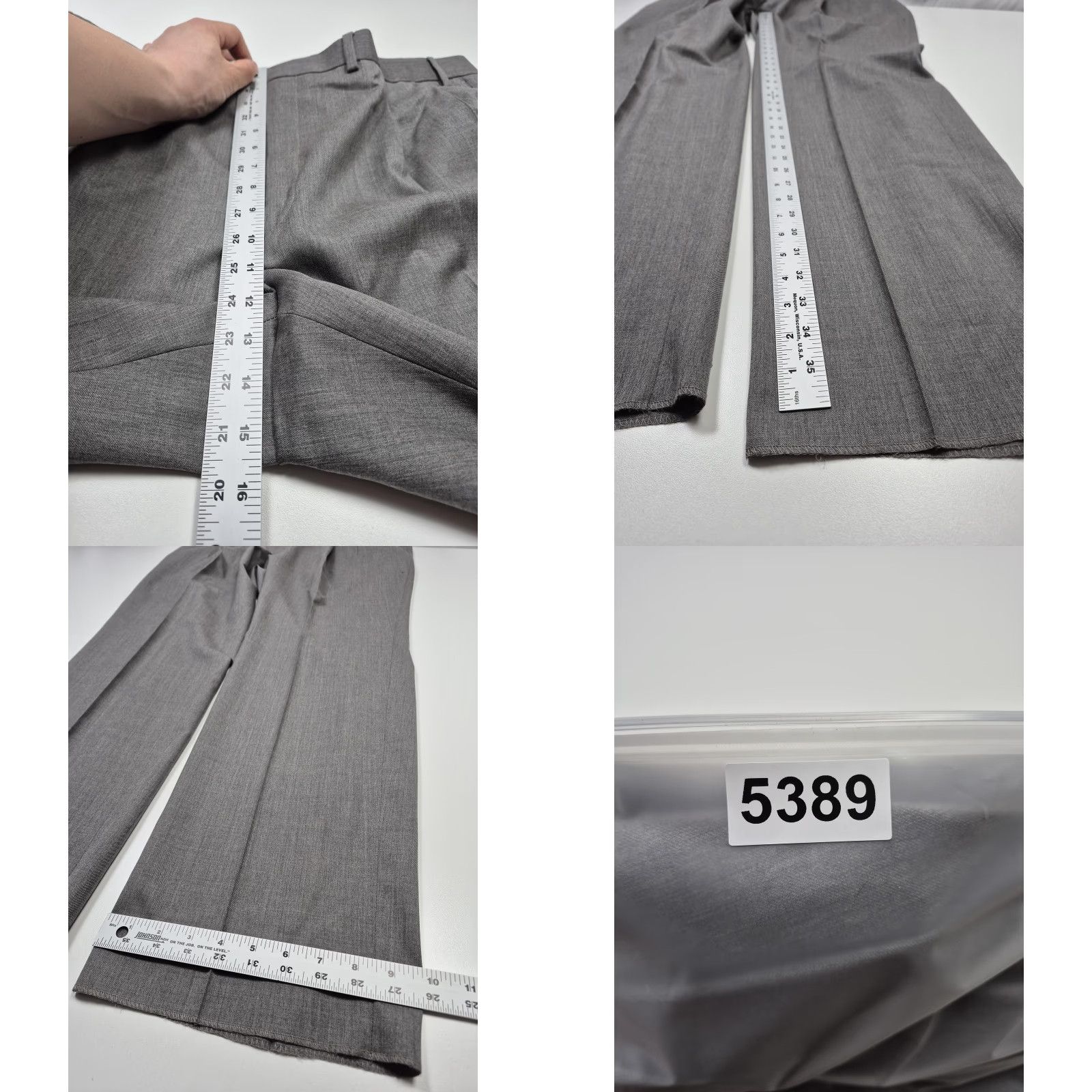 Ralph Lauren VINTAGE Lauren Ralph Lauren Dress Pants Mens 46x36 Gray Wool Pleated Unhemmed NWT Size US 30 / EU 46 - 8 Thumbnail