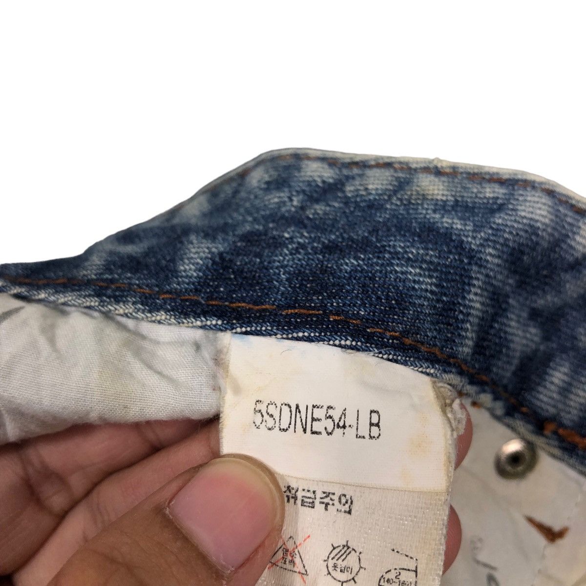 Japanese Brand VINTAGE DENIM JEANS DISTRESSED DESIGN JAMBANGEE ISSEYMIYAKE Size US 30 / EU 46 - 24 Thumbnail