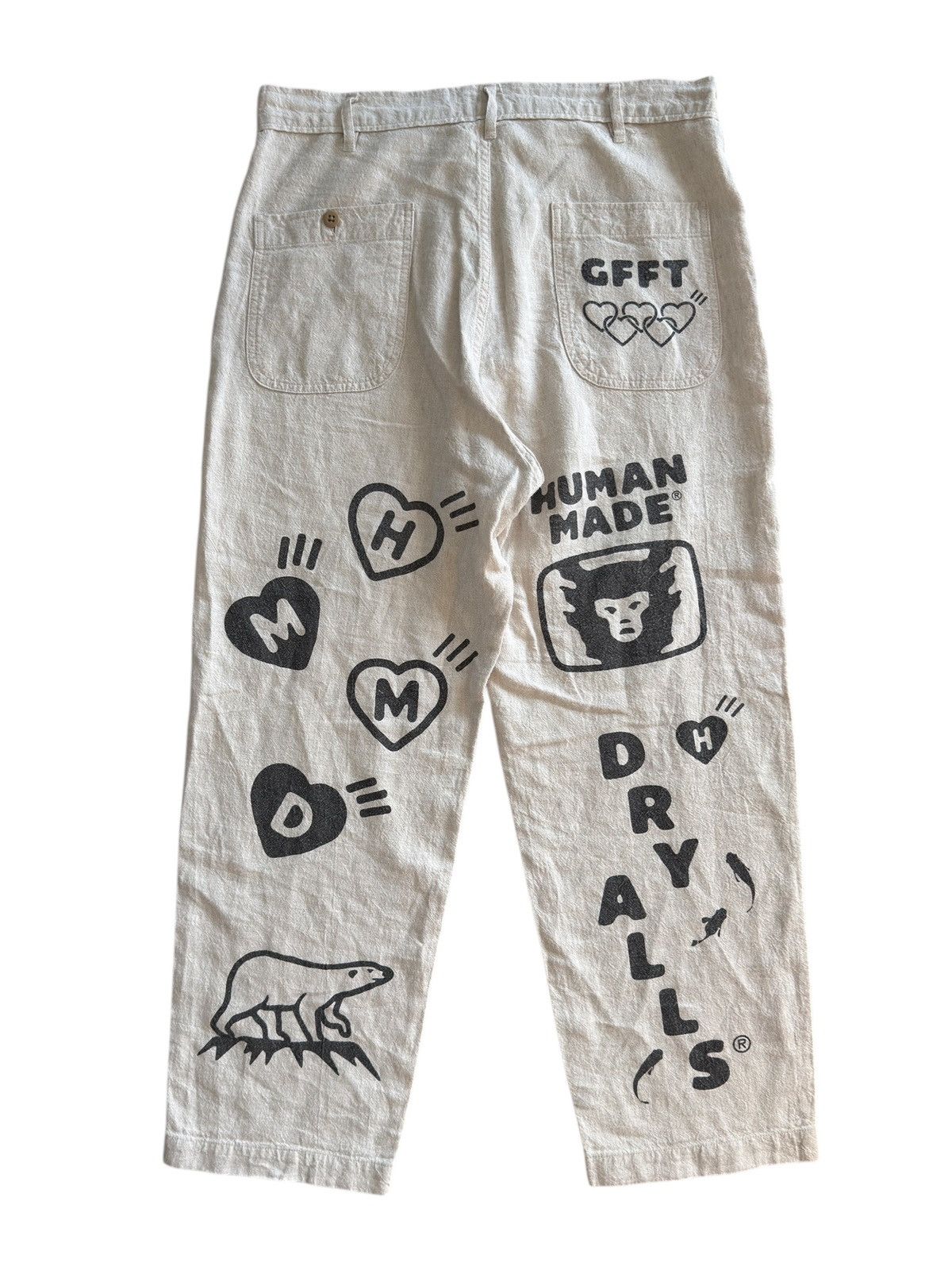 Human Made Human Made Nigo Linen Deck Print Pants Size US 33 - 2 Thumbnail
