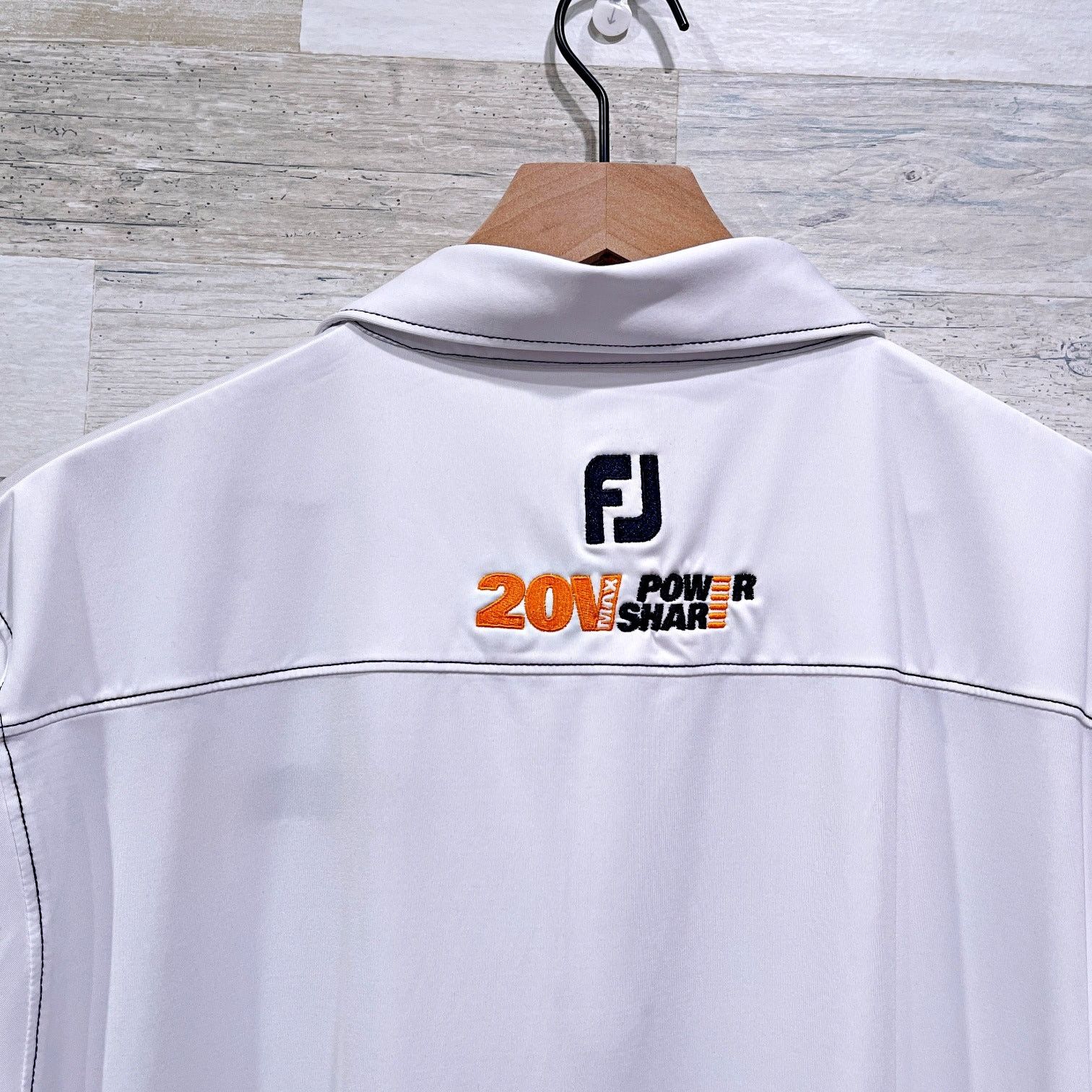 Footjoy WORX Power Share Tools Polo Shirt White FootJoy Mens XL Size US XL / EU 56 / 4 - 6 Thumbnail