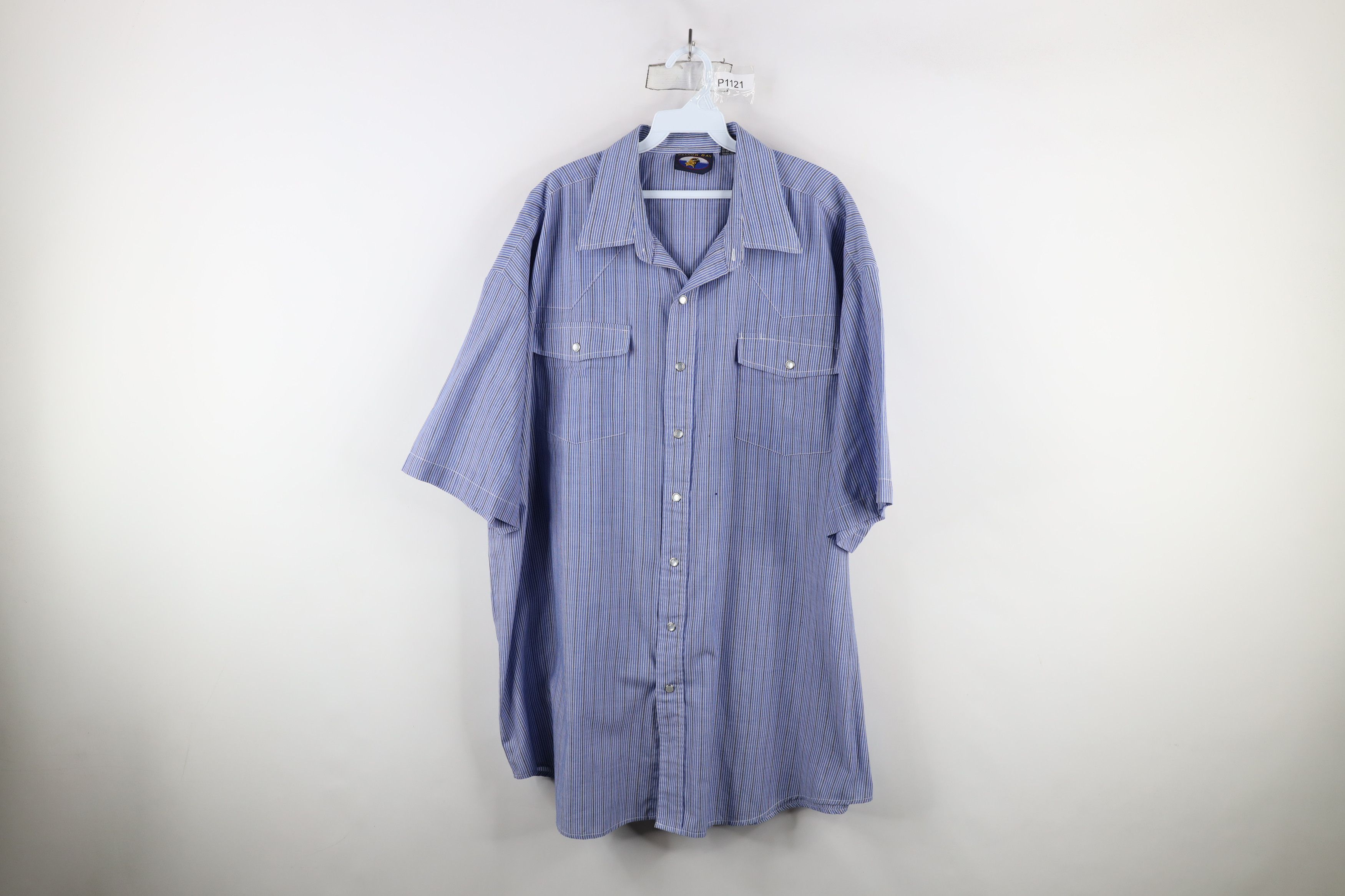 Vintage Vintage 90s Streetwear Striped Western Cowboy Button Shirt Size US XXL / EU 58 / 5 - 1 Thumbnail