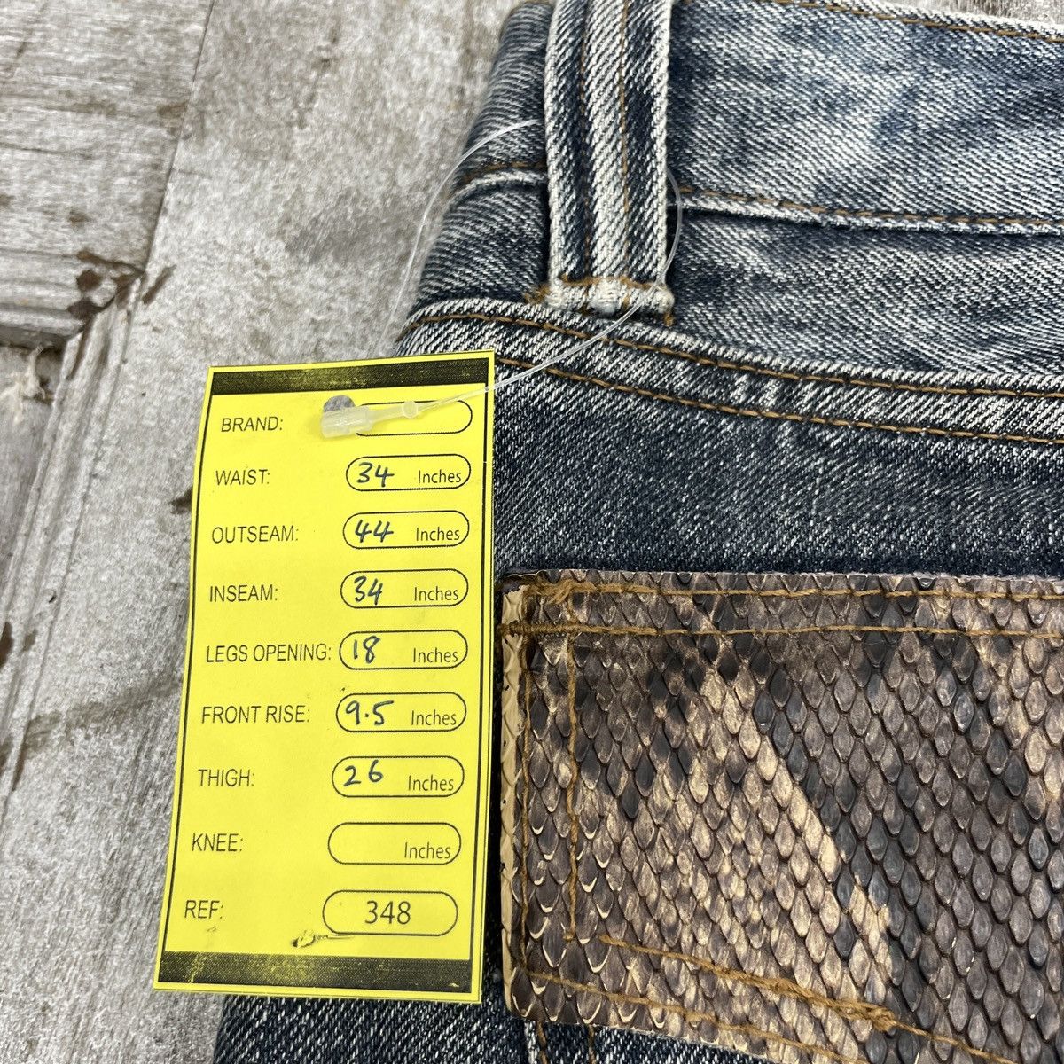 Japanese Brand × Leather × Vintage Vintage Japanese Brand Snake Leather Back Pocket wc348 Size US 34 / EU 50 - 11 Thumbnail