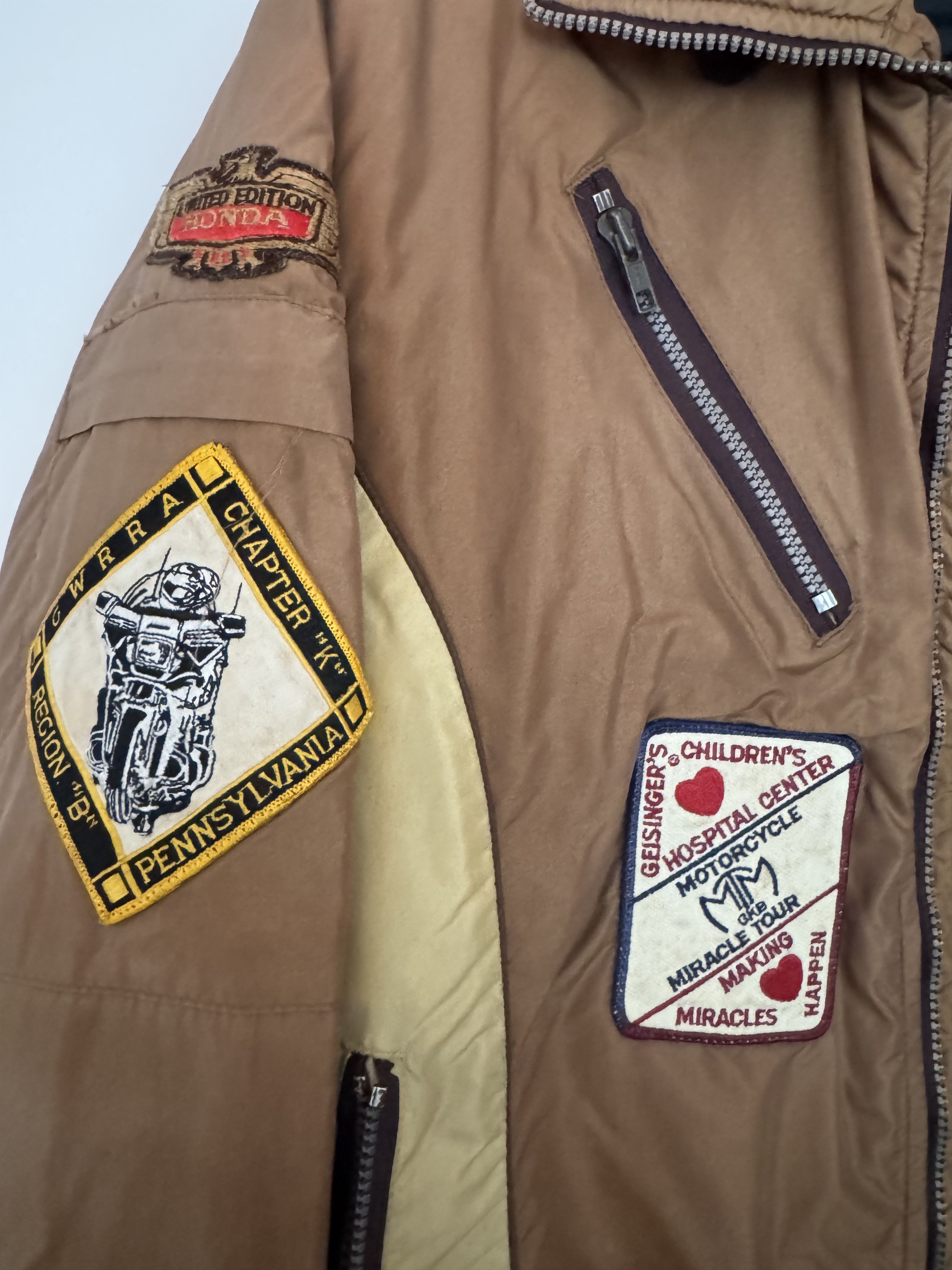 Vintage Vintage HONDALINE “RIDING FOR JESUS” Motorcycle Bomber Size US XL / EU 56 / 4 - 2 Thumbnail