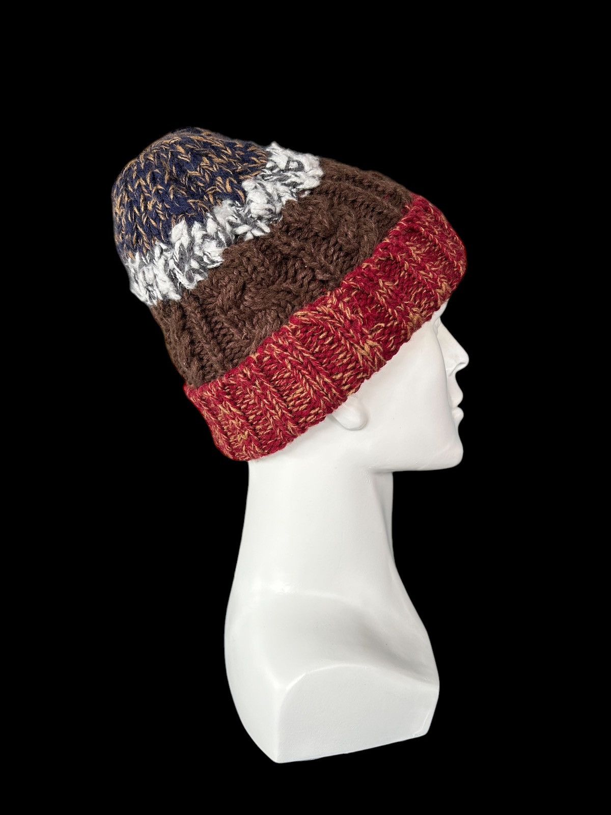Japanese Brand × Kapital × Vintage Crochet Knitted Japanese Style Beanie Hats 🎌🎌☠️☠️☠️ Size ONE SIZE - 3 Thumbnail