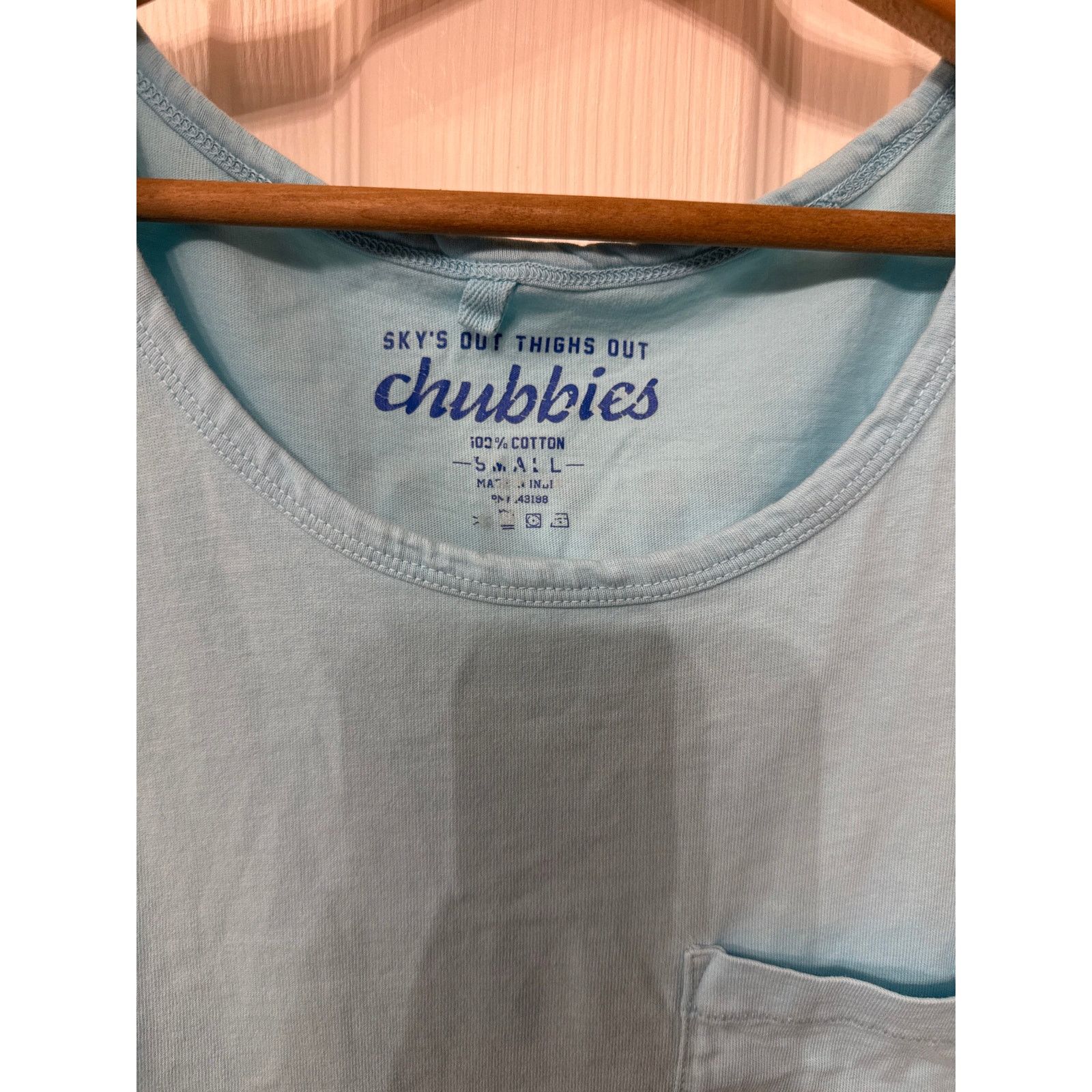 Chubbies Chubbies "Sky's Out, Thighs Out" Men's Blue Graphic Tank, S Size US S / EU 44-46 / 1 - 3 Thumbnail