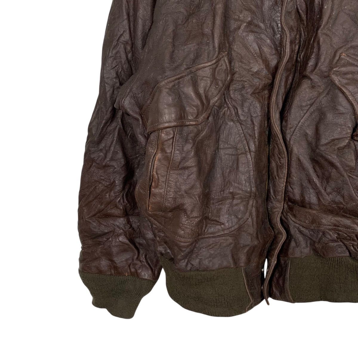Japanese Brand Japanese Brand Rage Military Leather Jacket Size US L / EU 52-54 / 3 - 3 Thumbnail